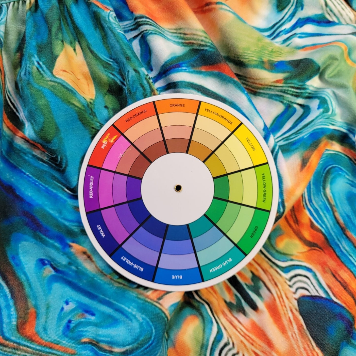 Women Top 4XL Plus Camisole Spaghetti Straps Blue Orange Watercolor Casual Comfy