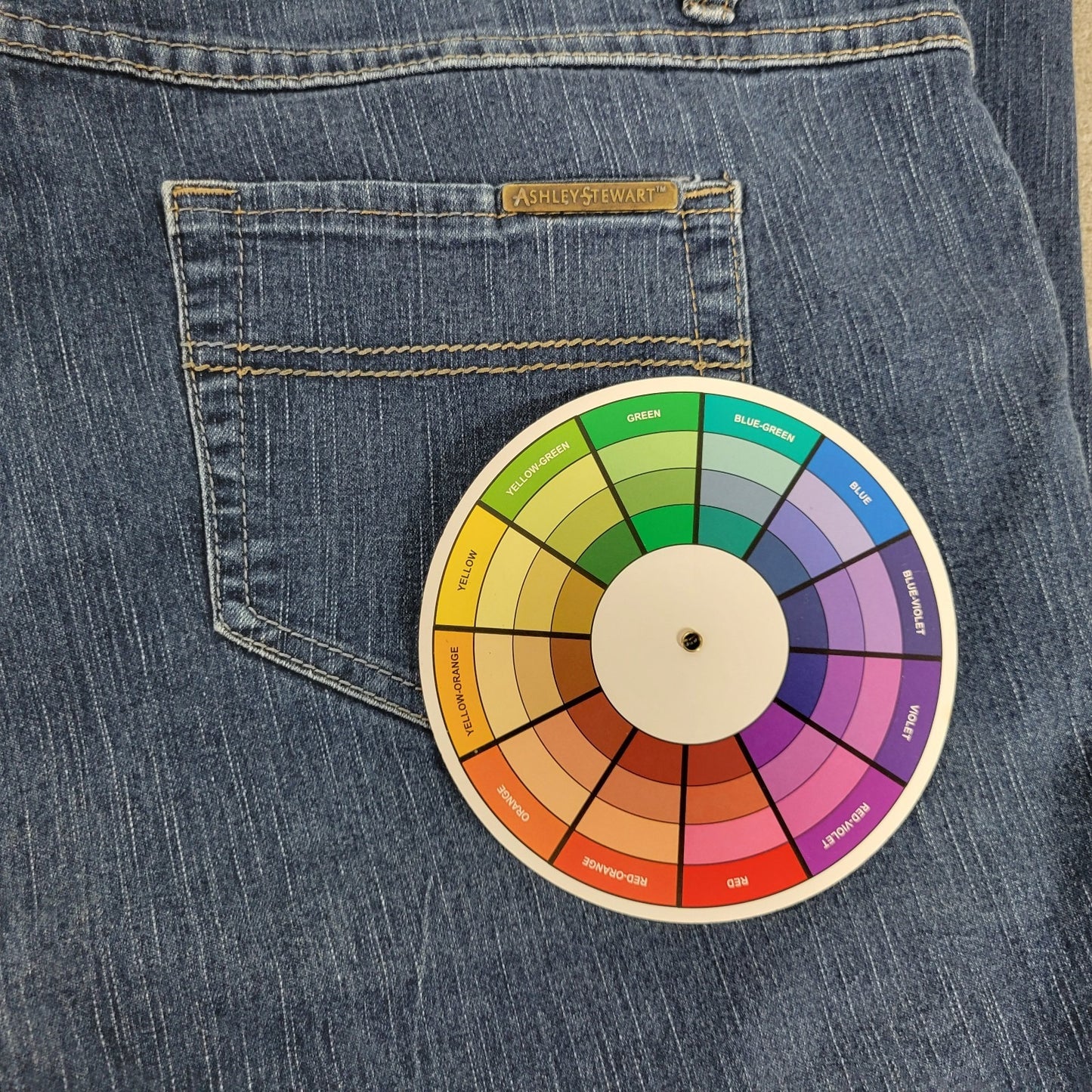 Ashley Stewart Womens Jeans 18W Plus Straight Leg Dark Blue Denim Zip Fly Comfy