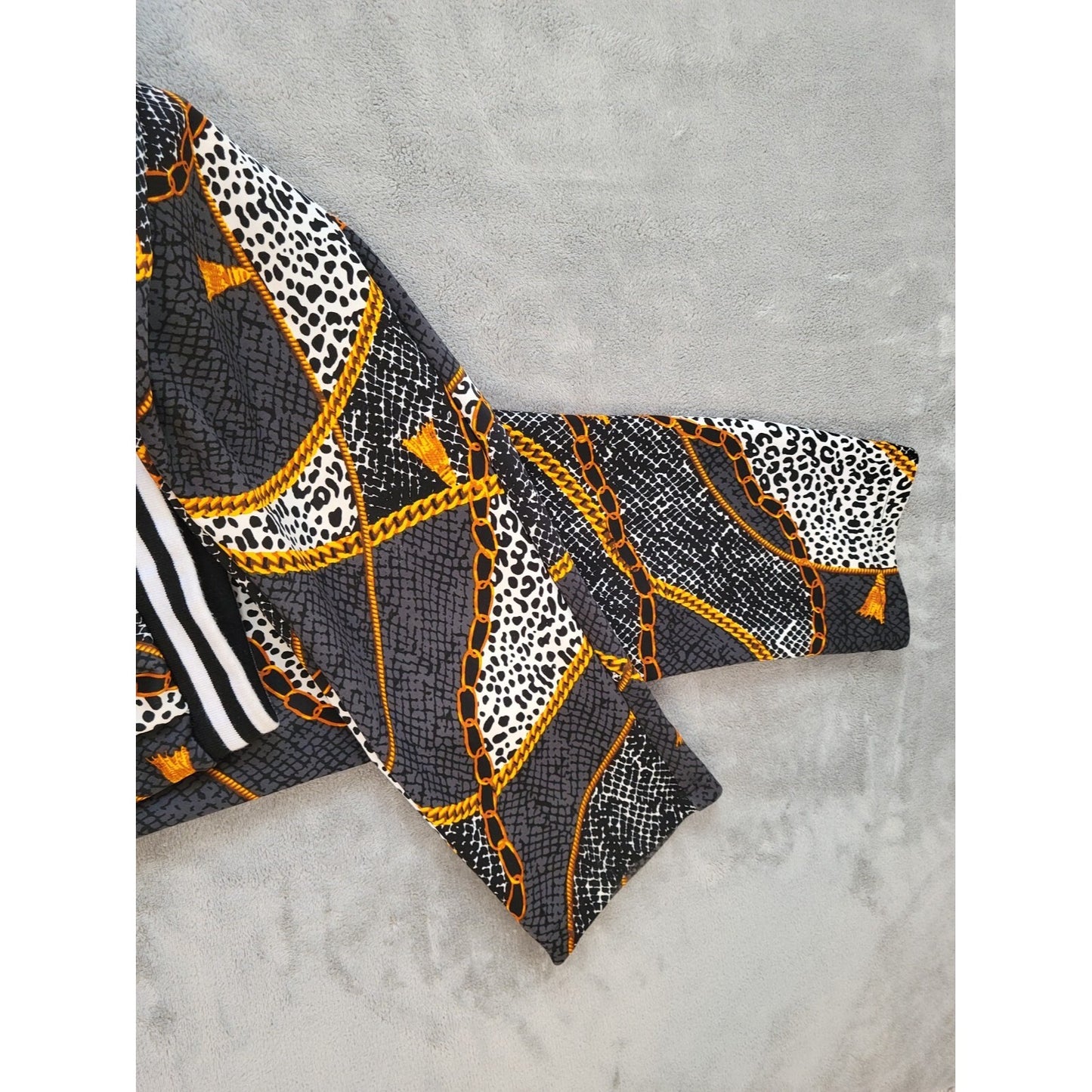 Ashley Sport Women Pants 22 24 Plus Jogger Pull On Comfy Animal Print Poly Blend