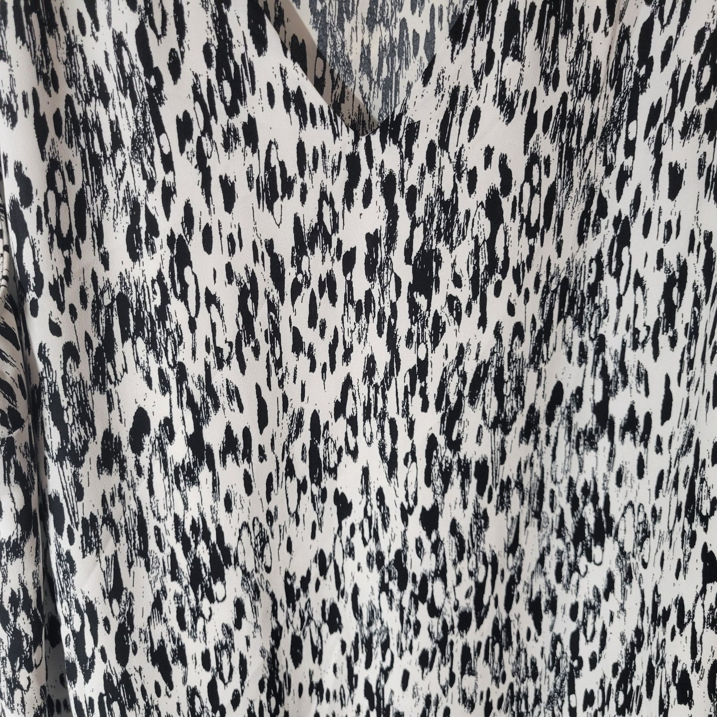 Nine West Womens Top XXL Sleeveless Black Watercolor Polyester Lightweight Lined