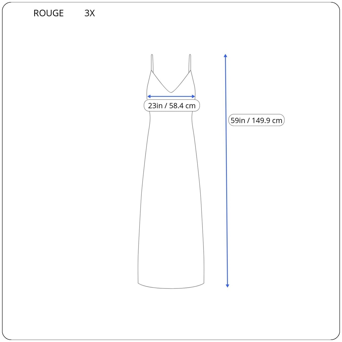 Rouge Women 3X Plus Maxi Dress Geometric Ruffle Sleeveless Long Stretch