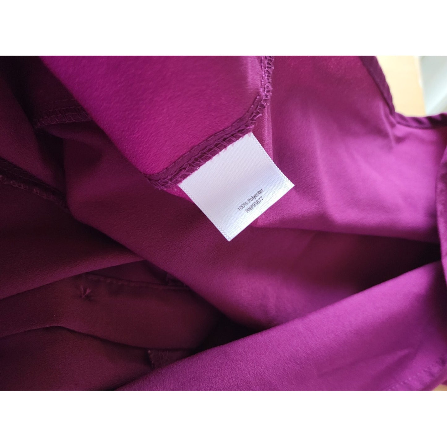 ANA Women Top 4X Plus Tunic Long Sleeve Purple Button Up Lace Panels Career