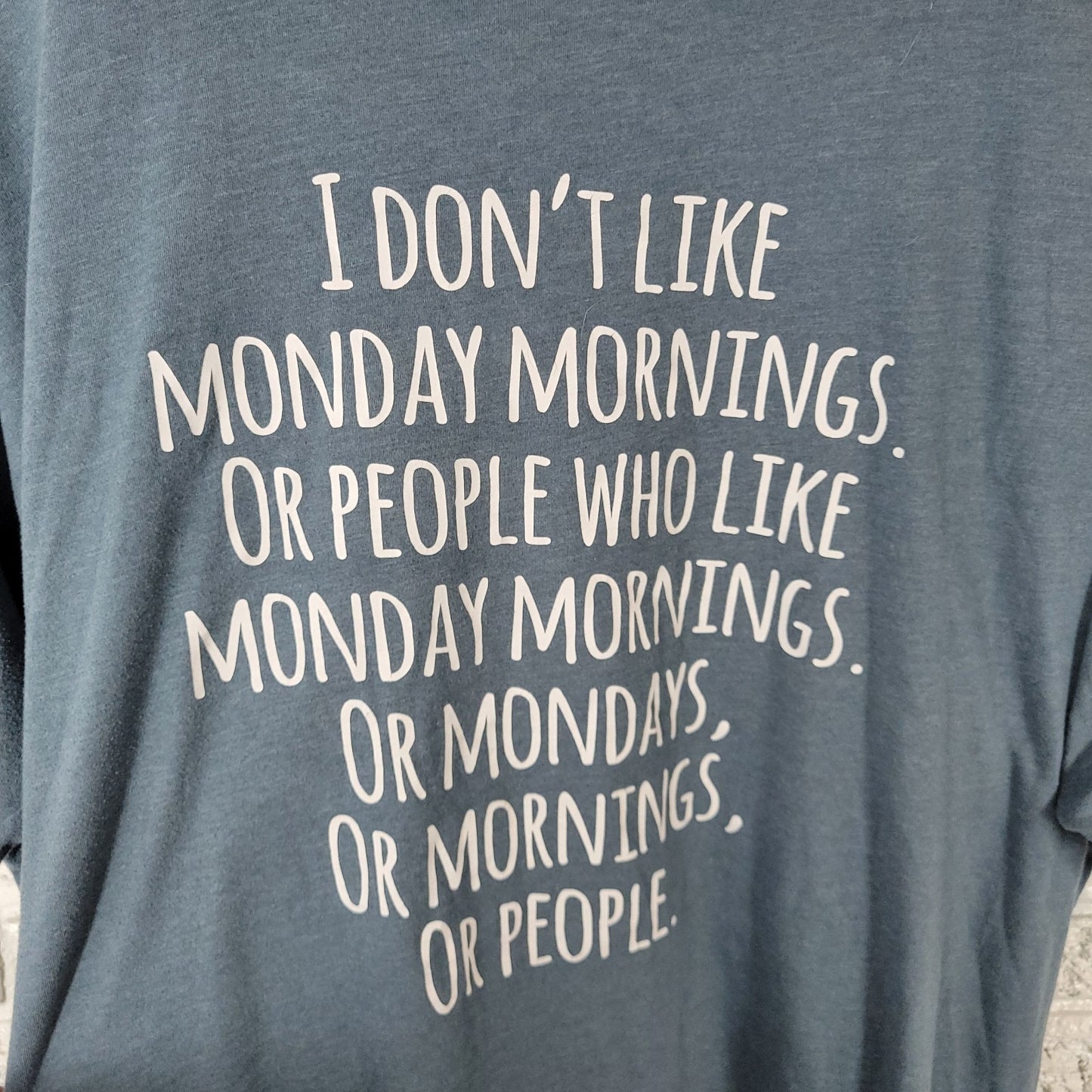 Next Level Monday Mornings 3XL Blue Cotton Blend Stretch Crew Neck BLU237E