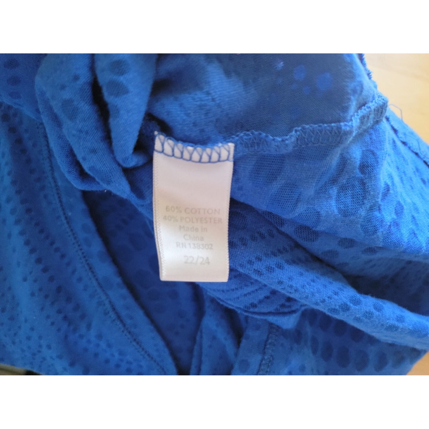 Avenue Womens Top 22 24 Plus Tank Mesh Circles Blue Basic Comfy Travel Stretch