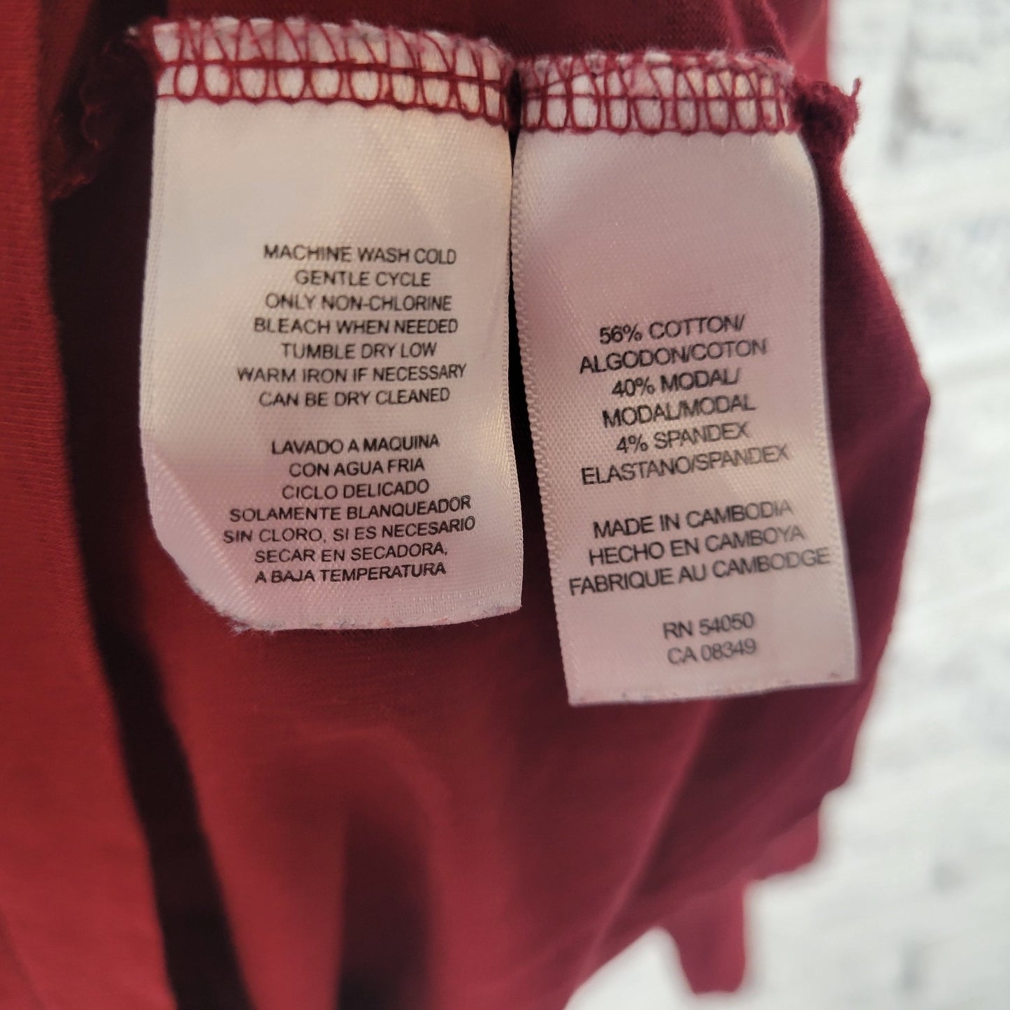 Anne Klein Womens Top 3X Plus Long Sleeve Rust Red Cotton Blend Casual Comfy