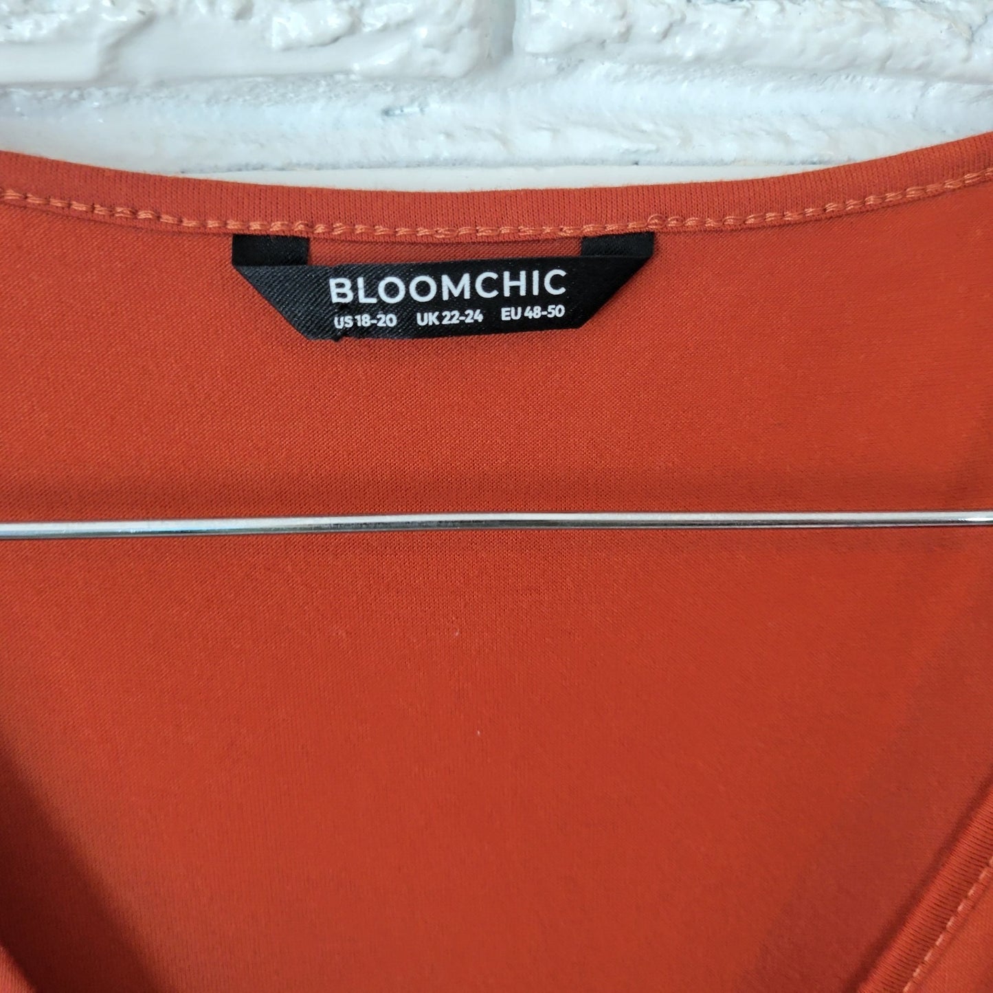 Bloomchic Womens Jumpsuit 18 20 Plus Capri Sleeveless Burnt Orange Harem Pockets