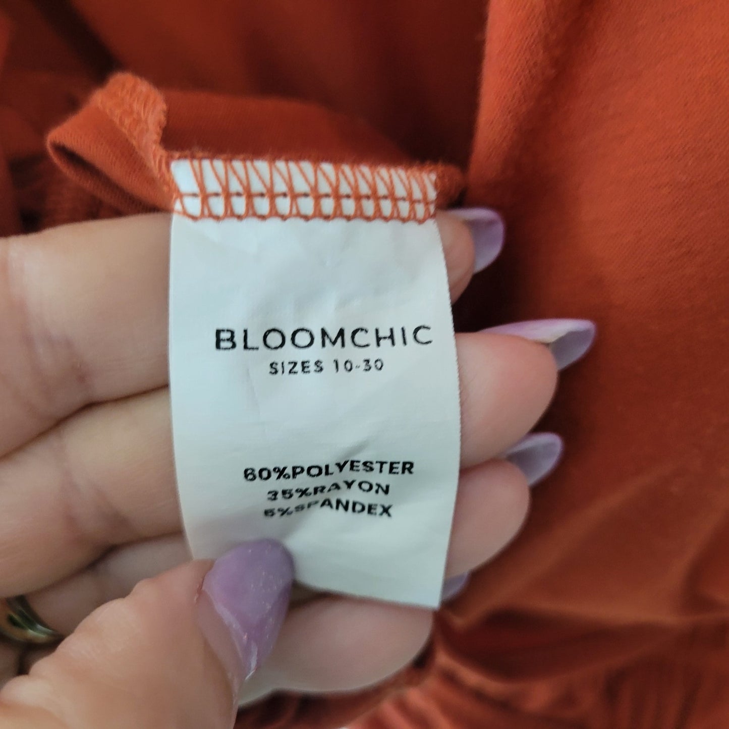 Bloomchic Womens Jumpsuit 18 20 Plus Capri Sleeveless Burnt Orange Harem Pockets