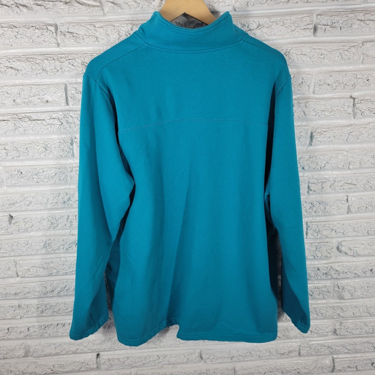 Girl Scouts Leader Womens Sweatshirt 4X Plus Quarter Zip Blue Green Embroidered
