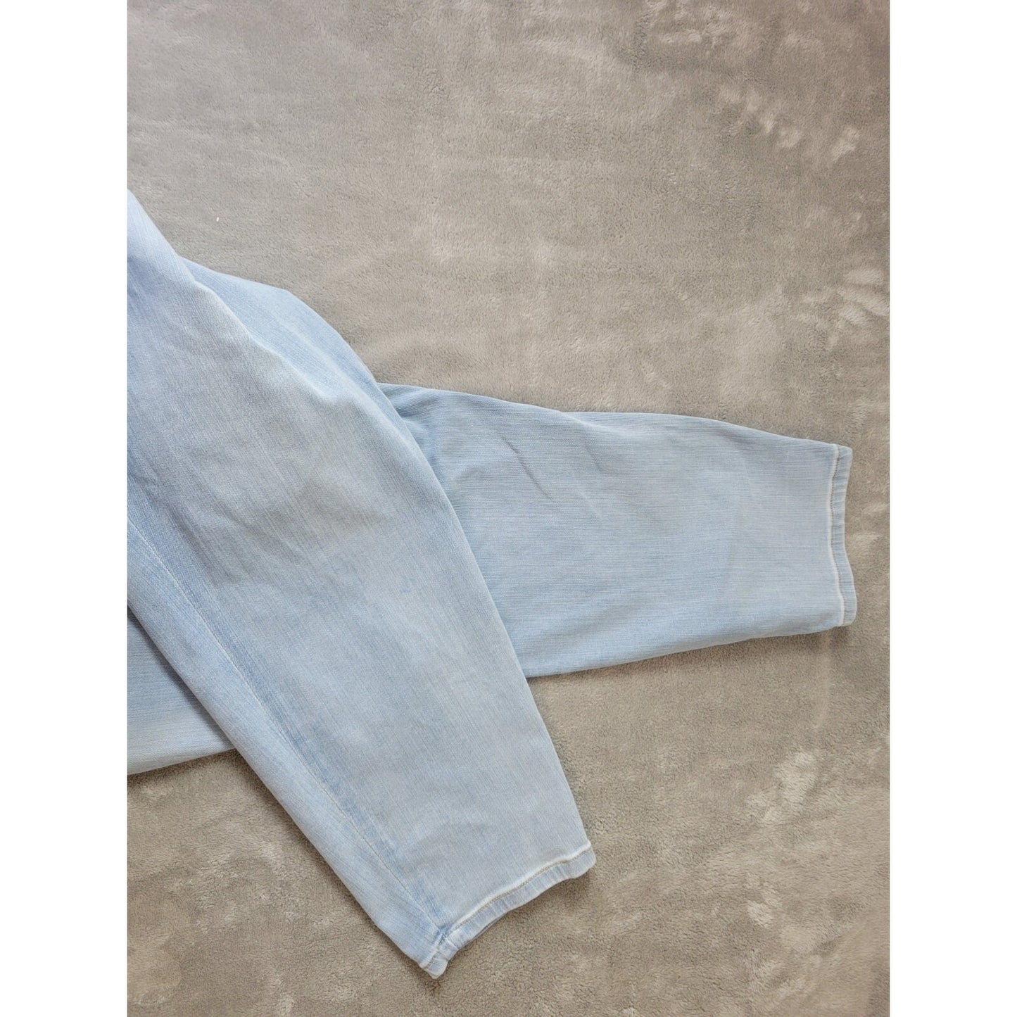 Ava Viv Womens Jeans 24W Plus Crop Light Blue Denim Comfort Waist Zip Fly