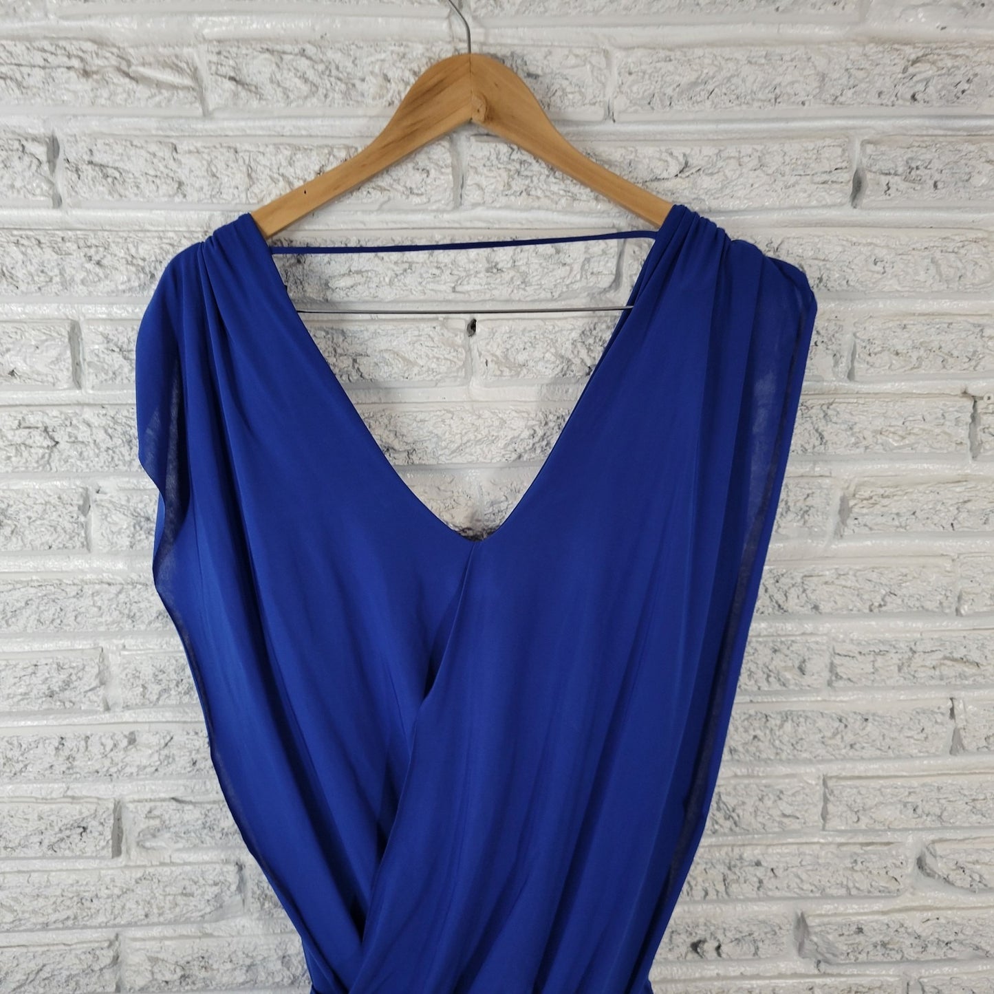Fashion to Figure Women Dress 3X Plus Bodycon Party Ruched Mini Blue Window Back