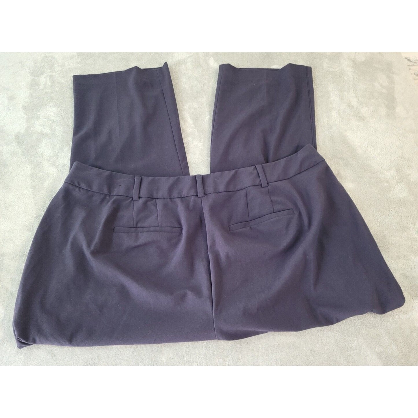 Lane Bryant Womens Pants 24S 24P Plus Petite Ashley Straight Leg Blue Career