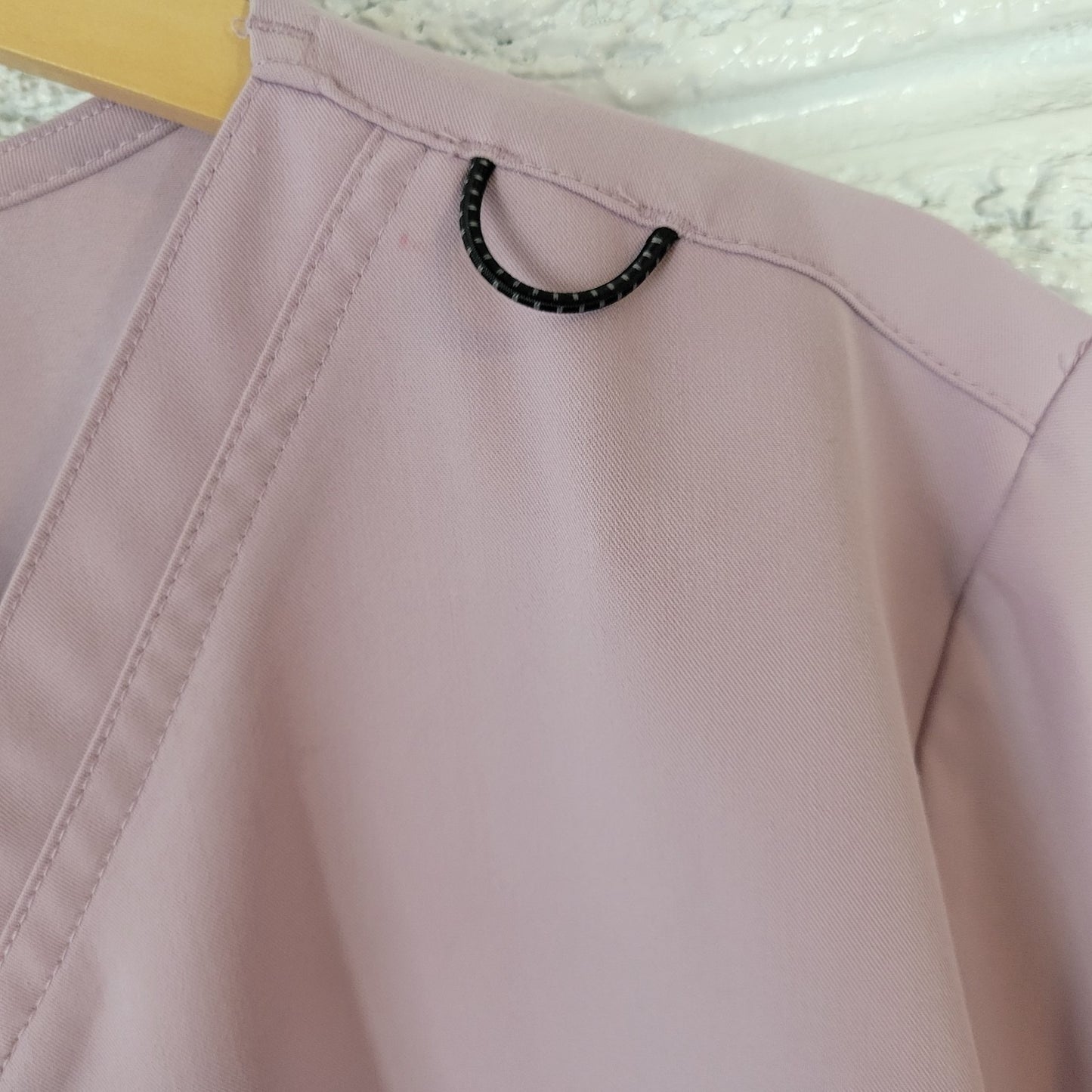 Barco Unisex Scrub Top 3XL Plus Lavender Short Sleeve Pockets Polyester Blend