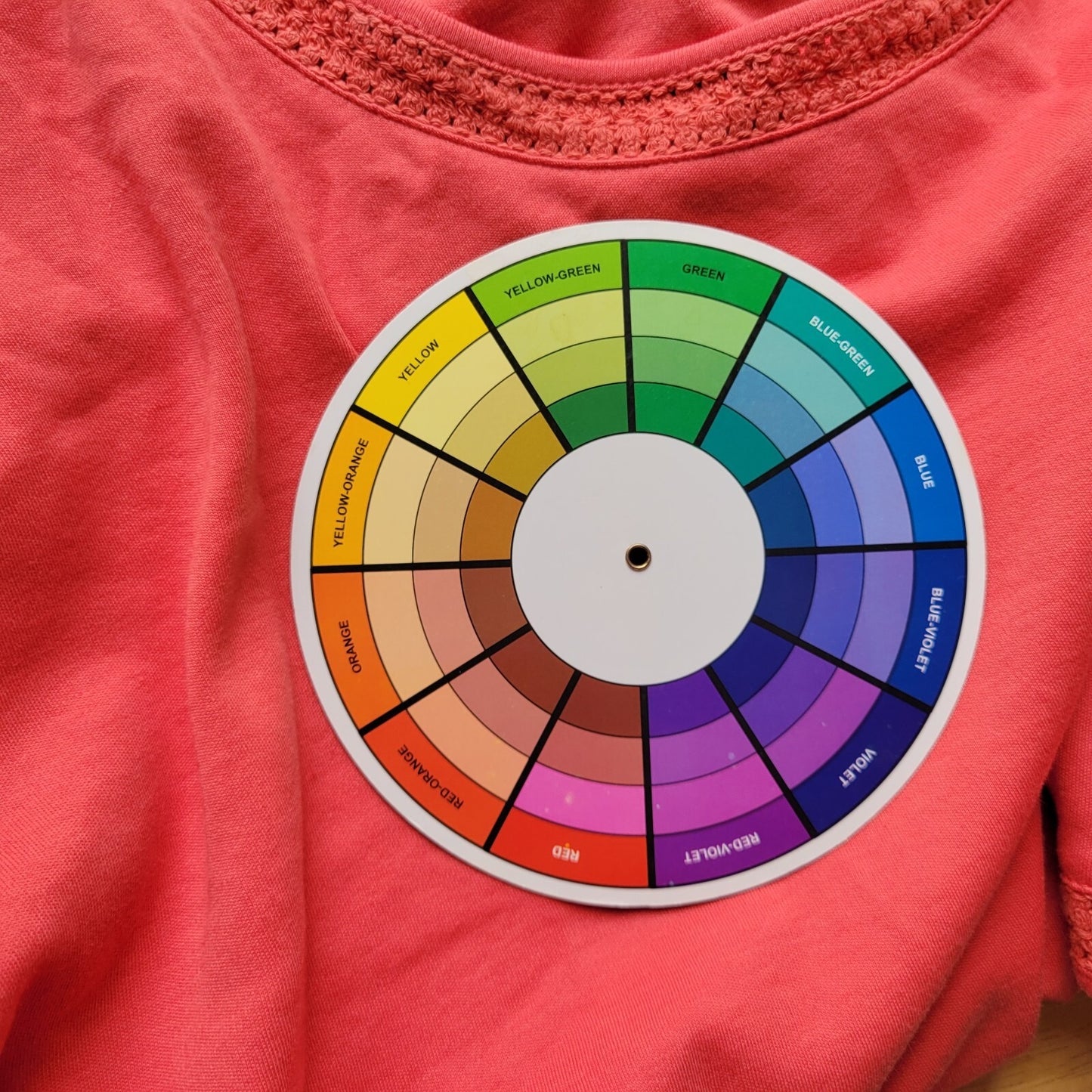 Drapers Damons Womens Top 2X Plus Tee Pink Crochet Neckline Cotton Comfy Blend