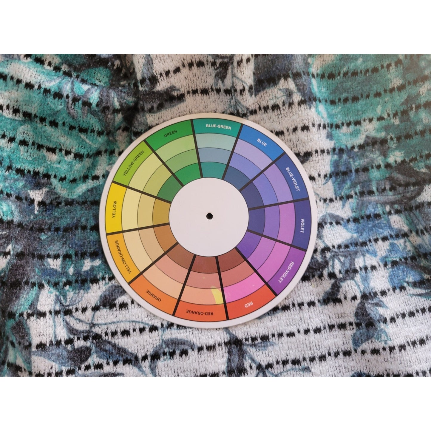 Avenue Womens Top 22 24 Plus 3/4 Bell Sleeve Knit Blue Floral Stripe Office