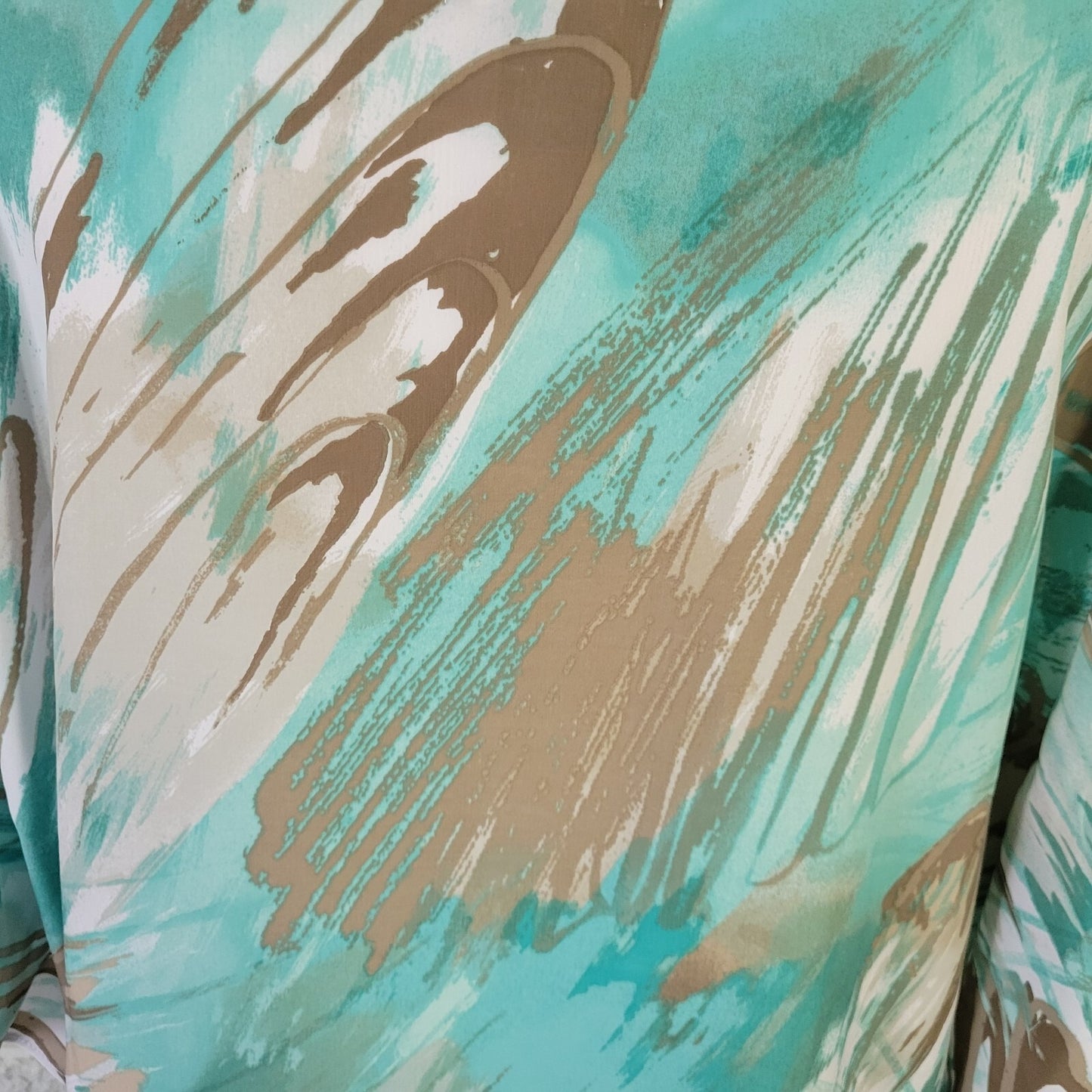 Valerie Stevens Womens Top 18 Batwing Sleeve Lightweight Blue Gray Watercolor