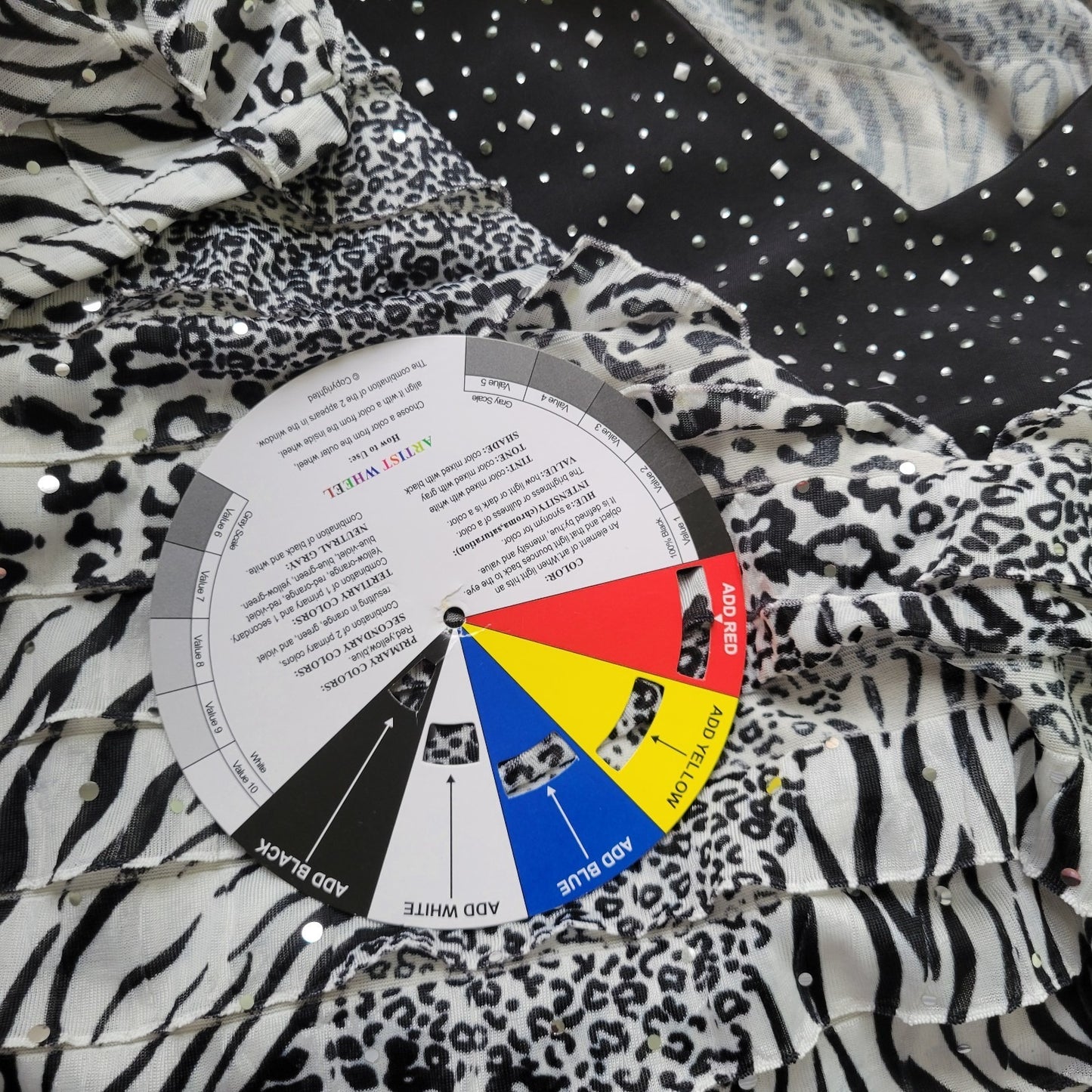 Notations Womens Top XL Sleeveless Black Animal Print Studded Tiered Poly Blend