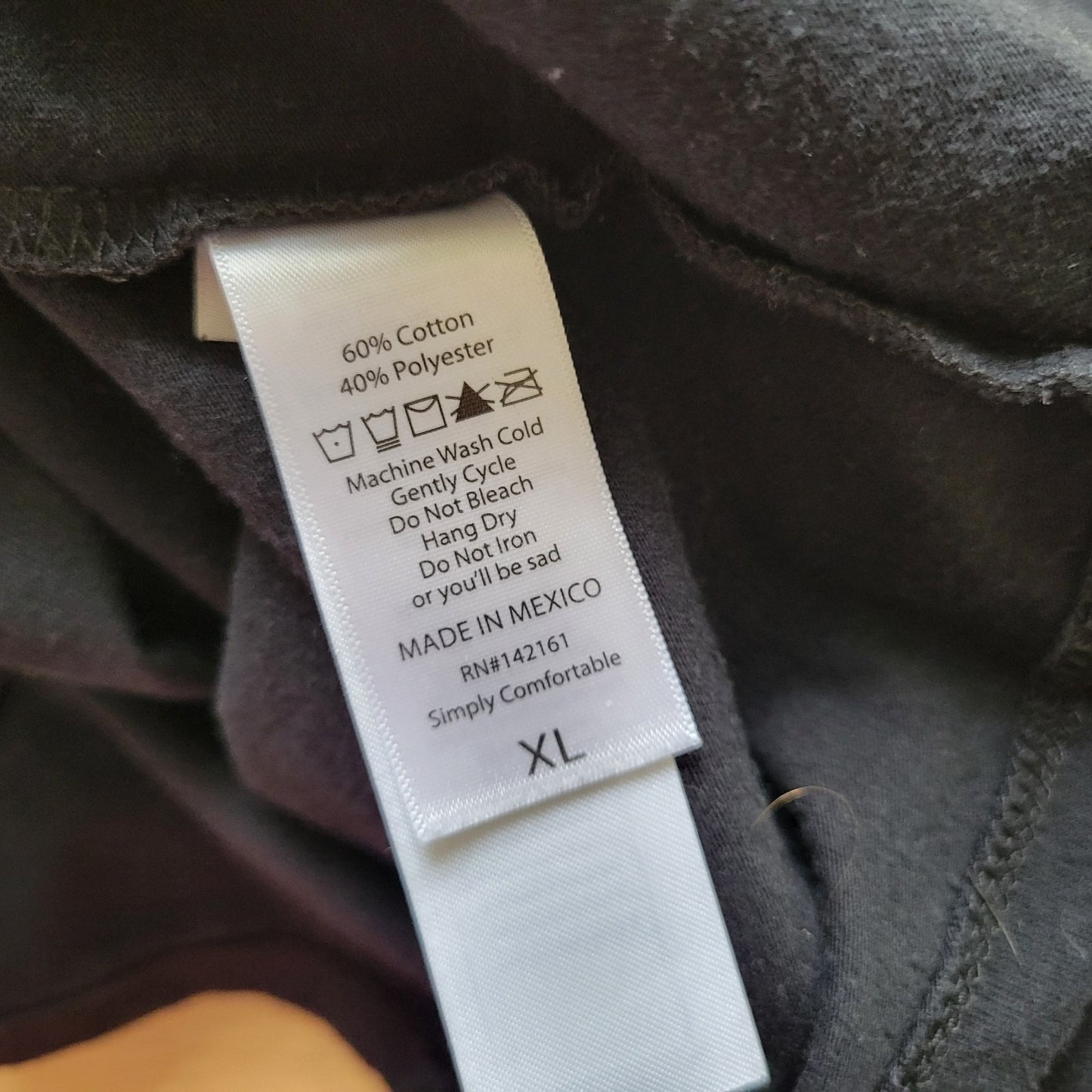 Lularoe Women Top Extra Large XL Tee Short Sleeve Black Cotton Blend Lightweight