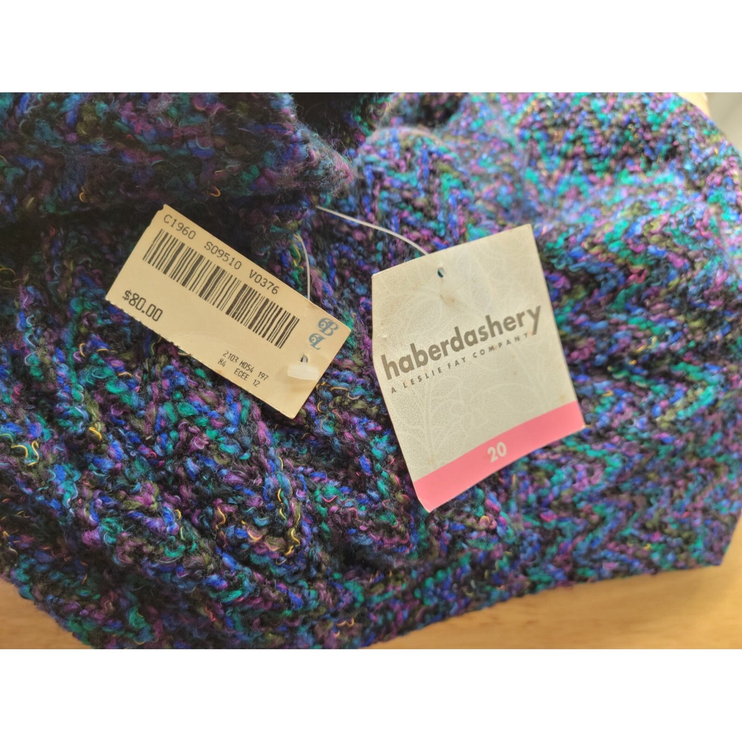 Haberdashery Leslie Ray Sweater 20 Plus Cardigan Lined Button Blue Faux Pocket