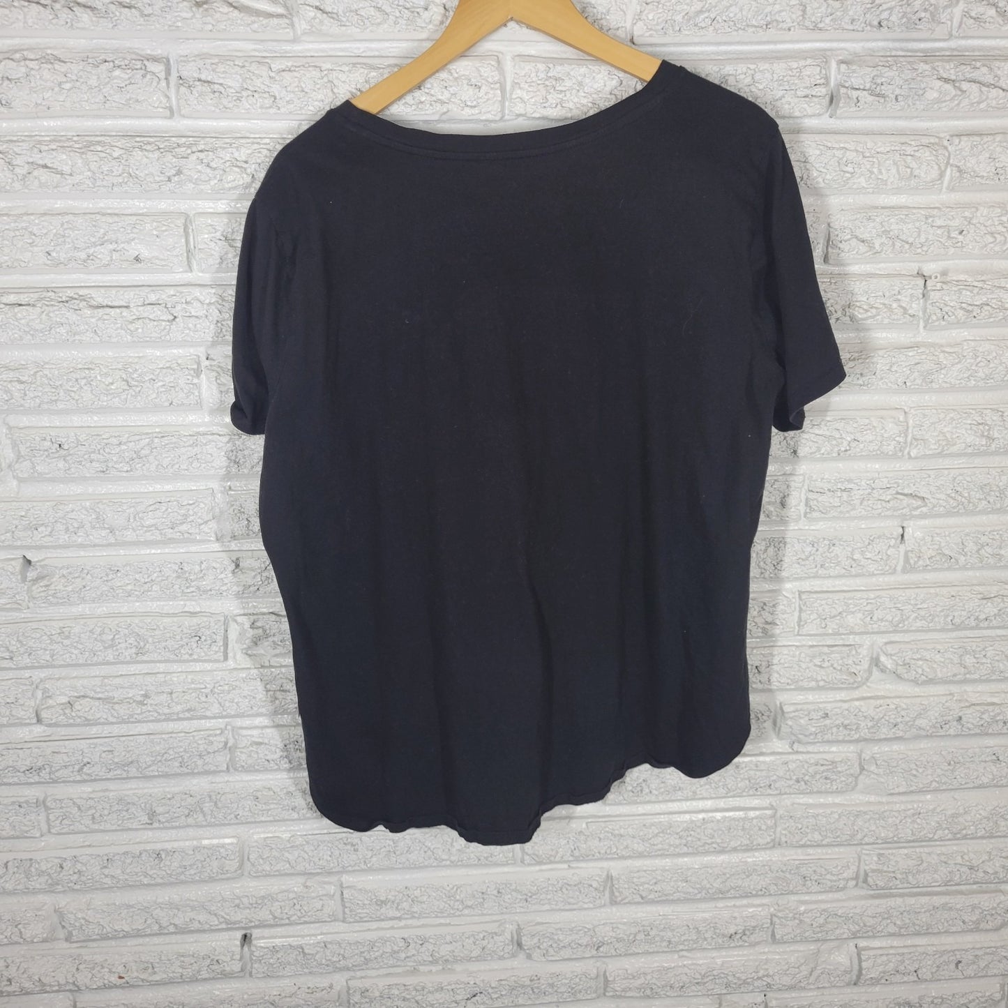 Organic Generation Womens Top 3X Plus Tee Short Sleeve Black Zodiac Cotton Comfy