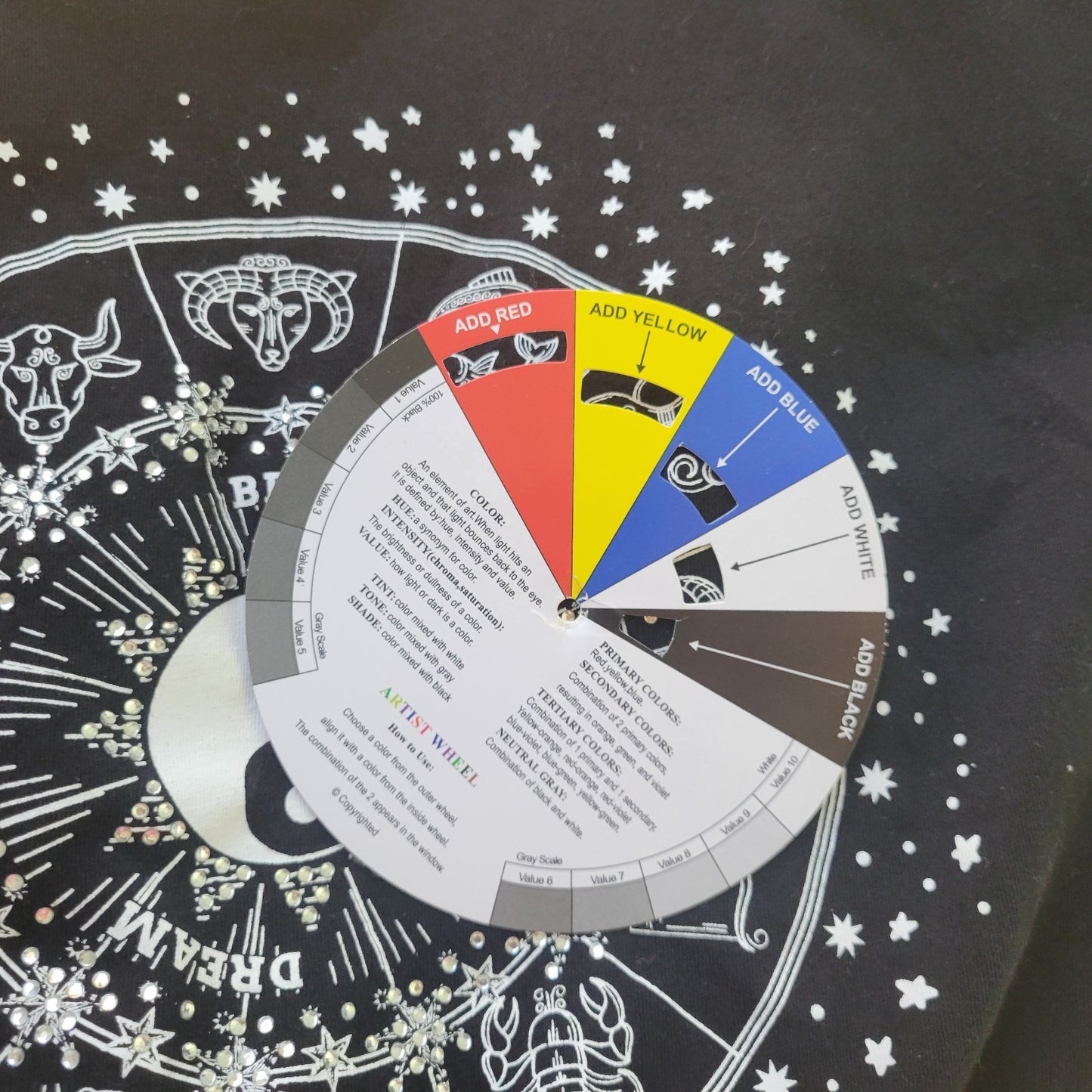 Organic Generation Womens Top 3X Plus Tee Short Sleeve Black Zodiac Cotton Comfy