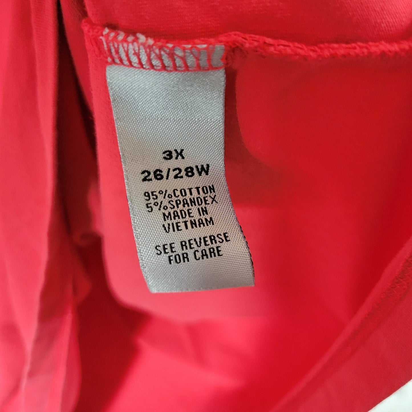 Catherines Suprema Womens Top 3X Plus Tee Short Sleeve Red Lace Up Comfy Casual