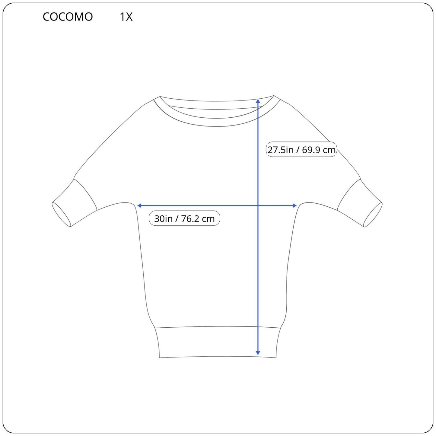 Cocomo Womens Top 1X Plus Dolman Sleeve Black Red Floral Poly Blend Keyhole Back