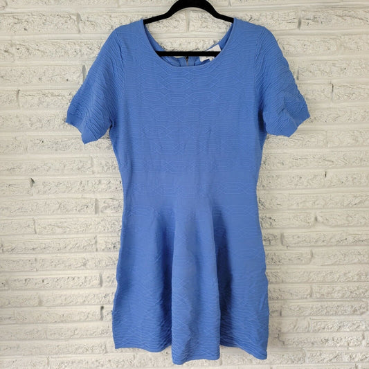 Belle Bagley Mischka Women Dress Extra Large XL Fit Flare Casual Blue Knit Basic