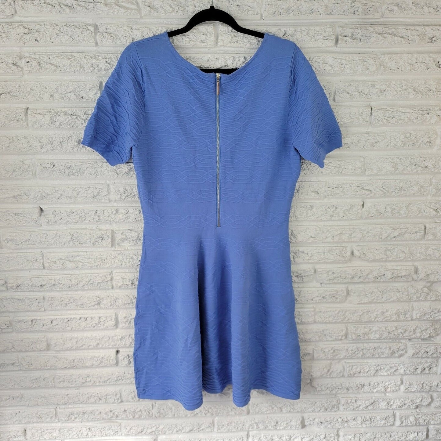 Belle Bagley Mischka Women Dress Extra Large XL Fit Flare Casual Blue Knit Basic