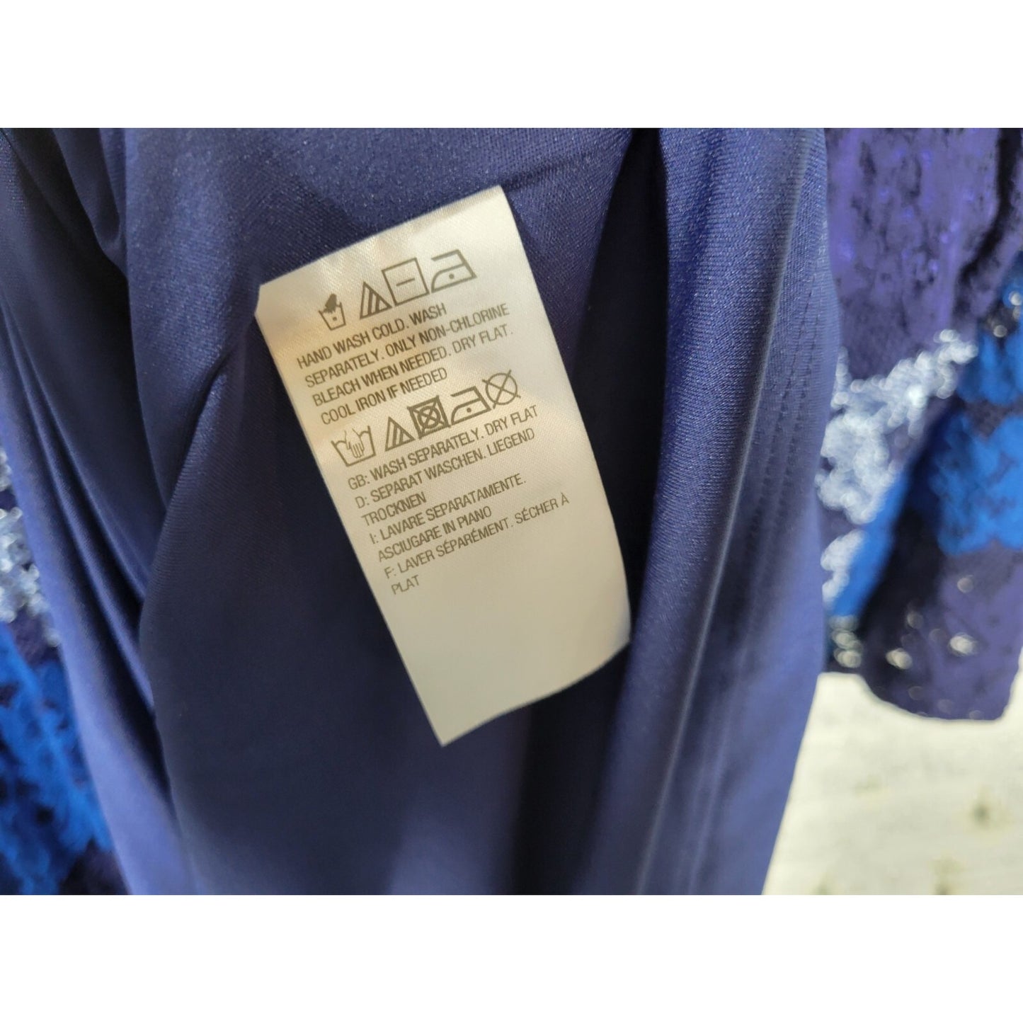 Isaac Mizrahi Live QVC Womens Dress 3X Plus 3/4 Sleeve Blue Lace Floral Lined