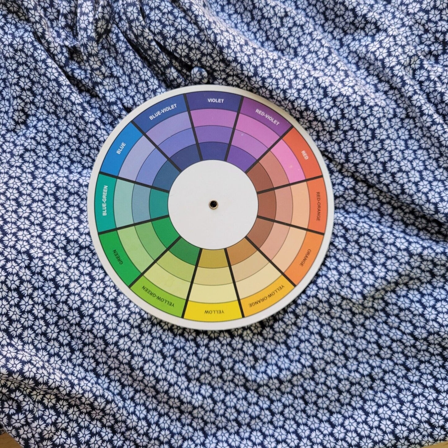 Croft Barrow Womens Top XL Tunic 3/4 Sleeve Blue Geometric Keyhole Lightweight