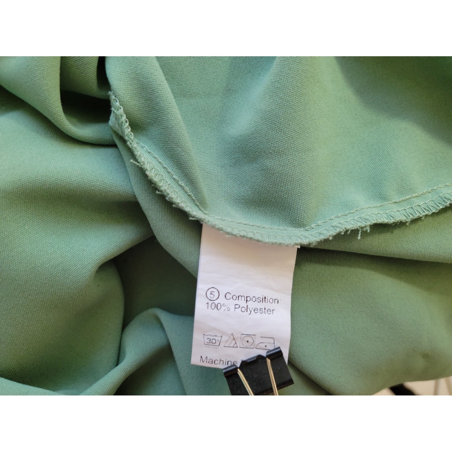 Shein Curve Womens Top 1XL Plus Long Sleeve Keyhole Back Green Polyester Office