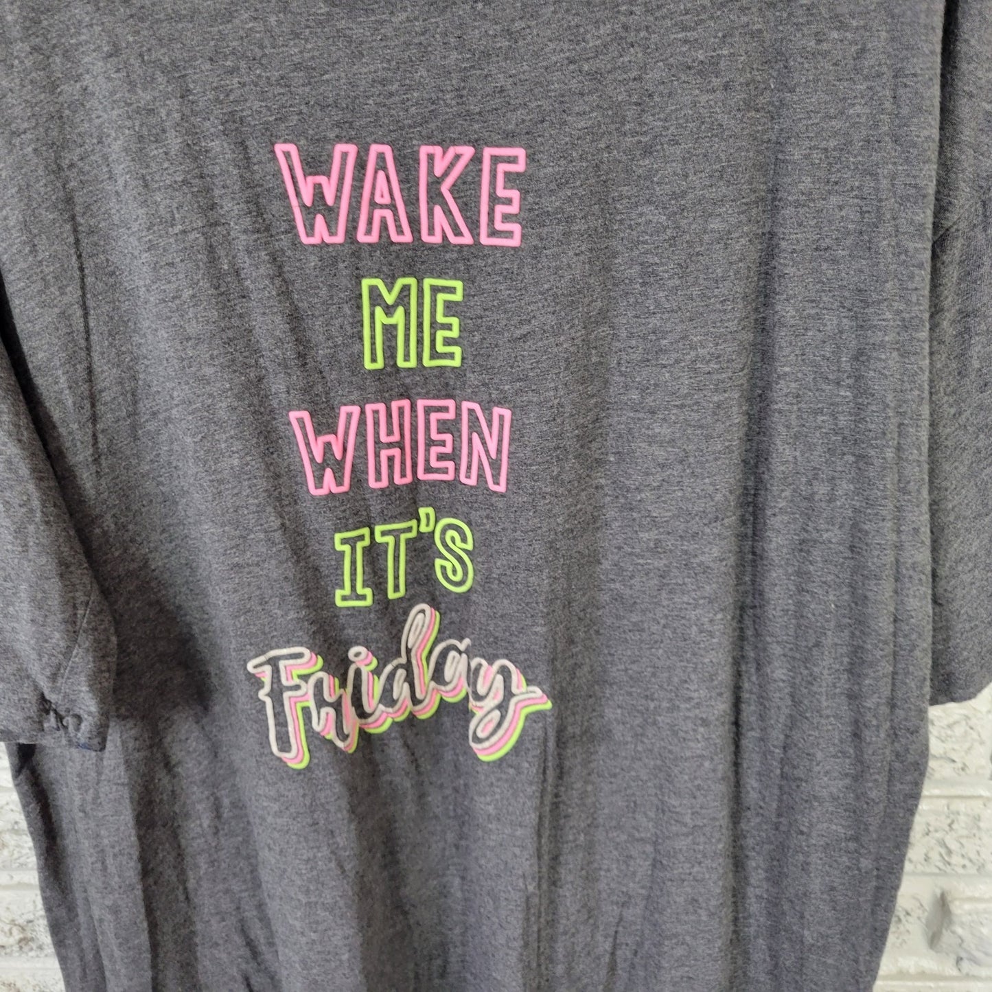 Secret Treasures L/XL Pajama Top Gray Soft Cotton Blend Crew Neck PJ Shirt Women