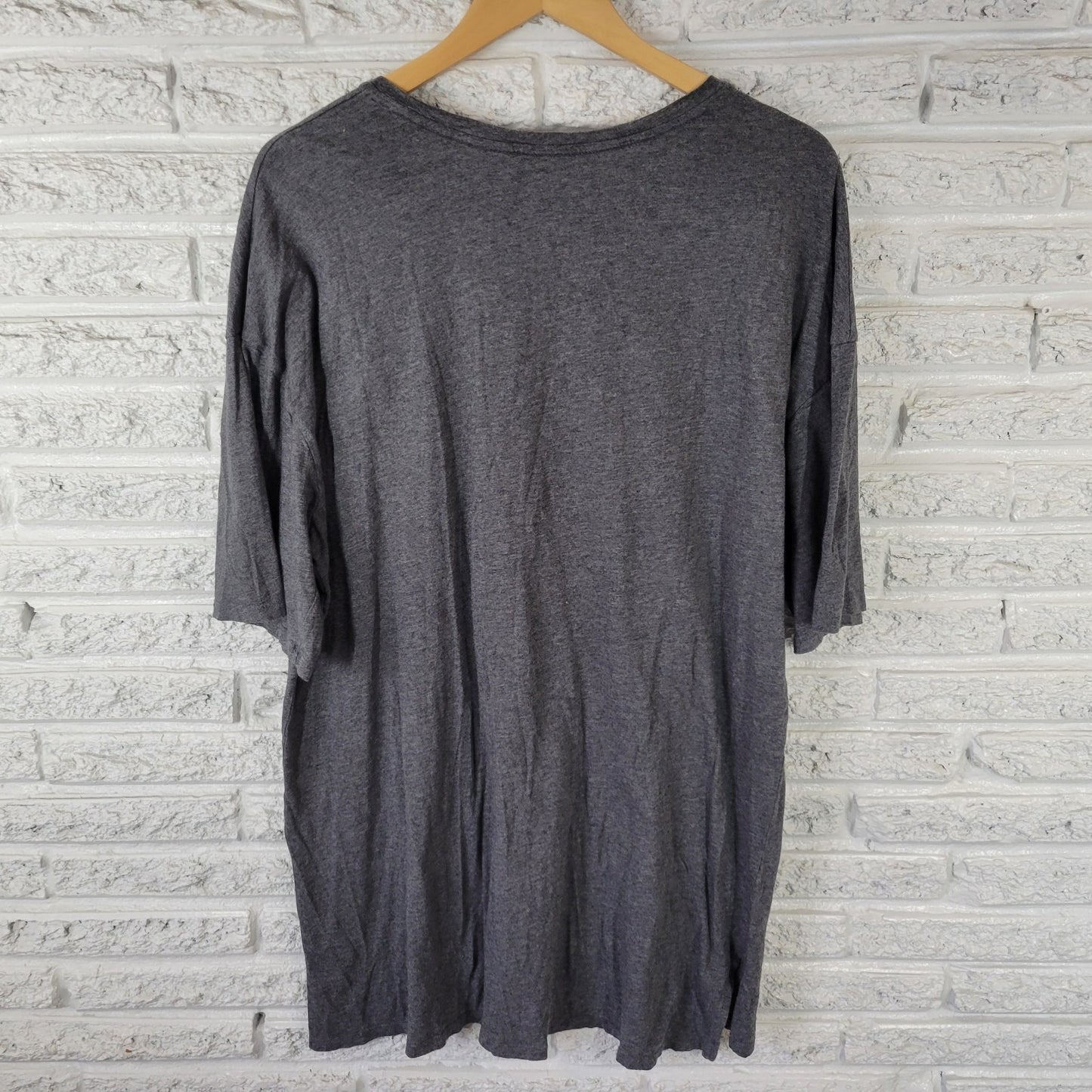 Secret Treasures L/XL Pajama Top Gray Soft Cotton Blend Crew Neck PJ Shirt Women