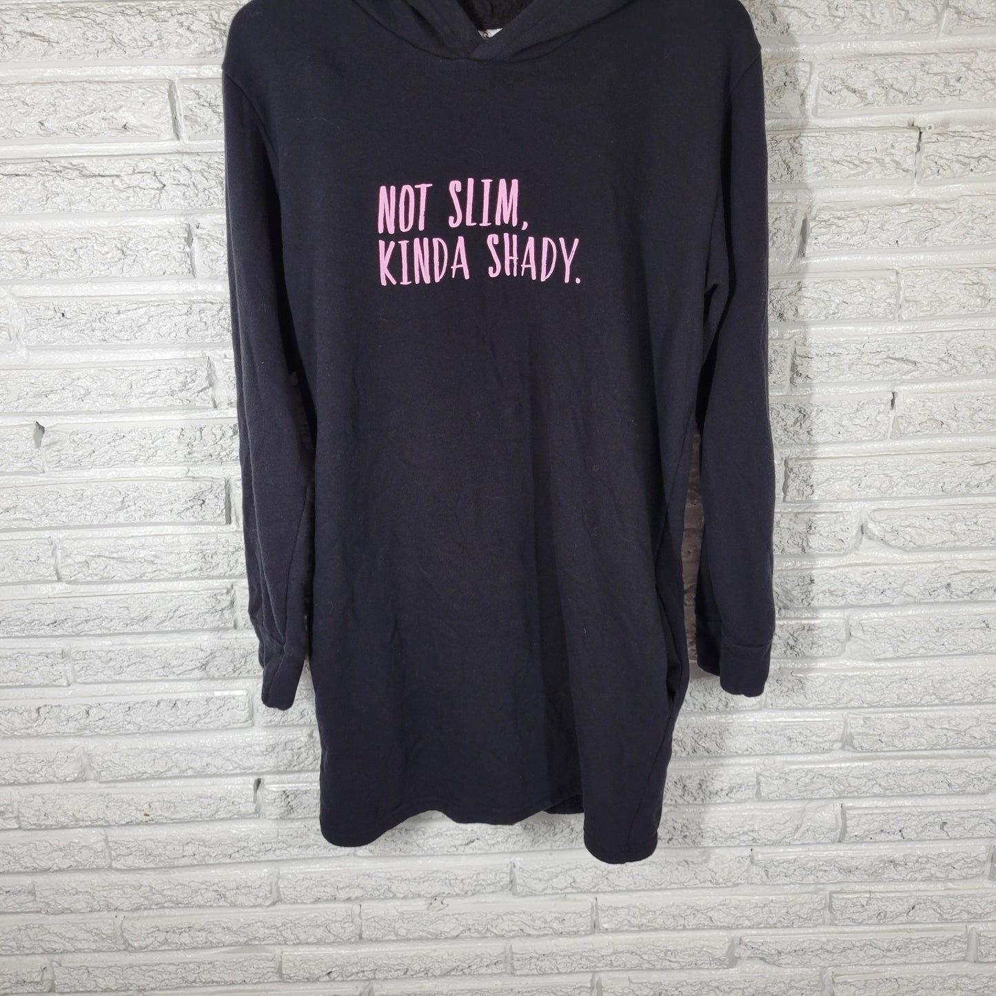 Cherryloom Womens Sweatshirt 3XL Hoodie Black Not Slim Kinda Shady Activewear