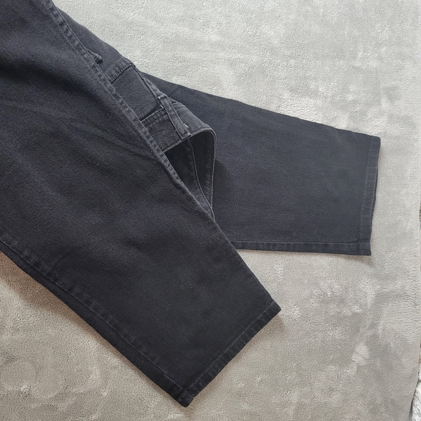 Riders Lee Womens Jeans 20W Plus Straight Leg Black Denim Wash Zip Fly Comfy