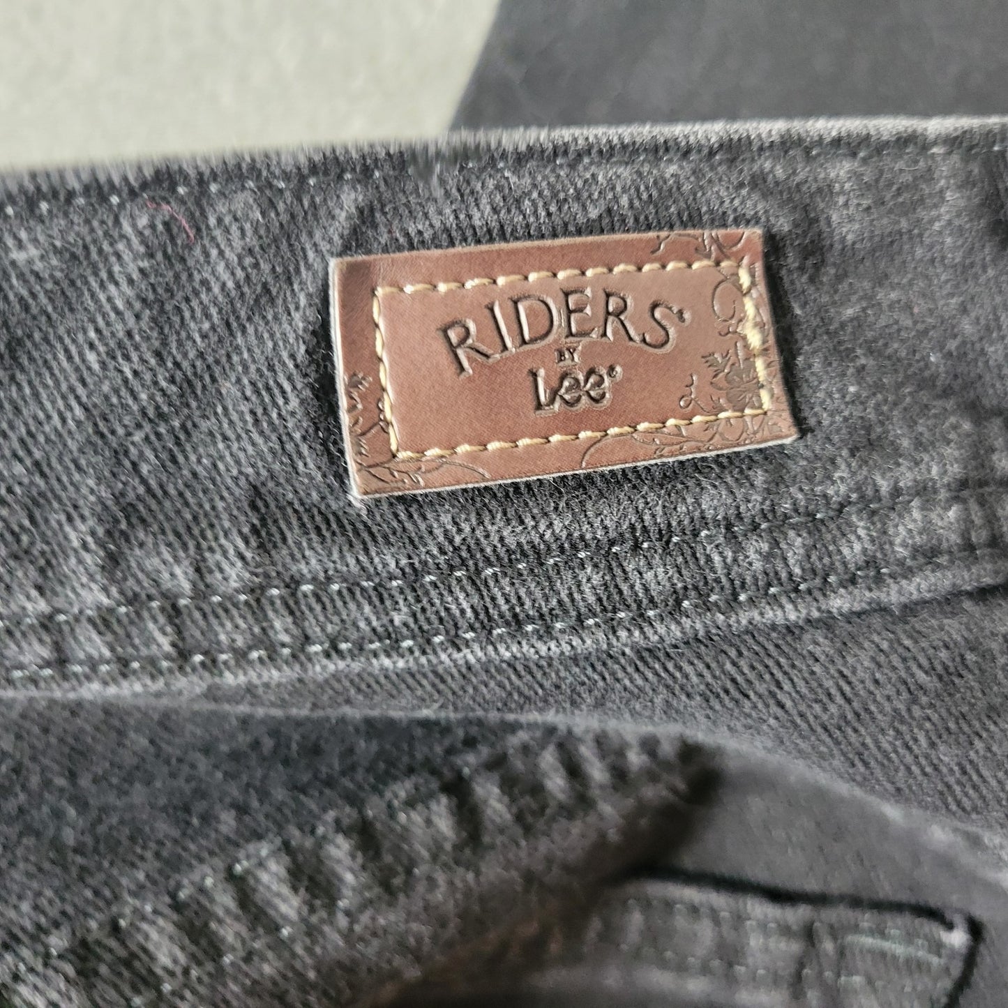 Riders Lee Womens Jeans 20W Plus Straight Leg Black Denim Wash Zip Fly Comfy