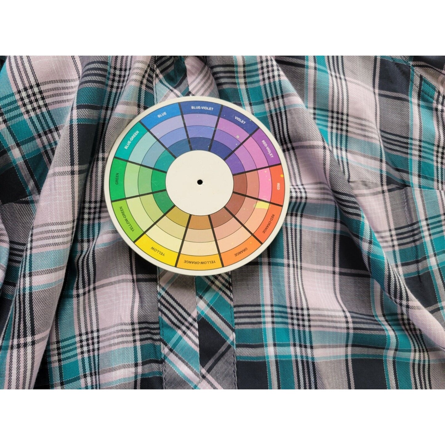 Cato Est 1948 Women Top 18W 20W Plus Lace Up 3/4 Sleeve Blue Plaid Lightweight