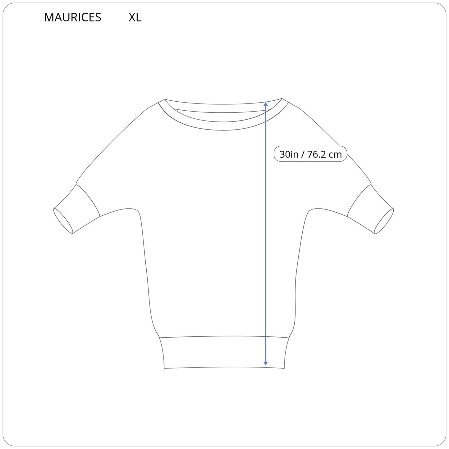 Maurices Womens Sweater Extra Large XL Pullover Lightweight Blue Dolman Sleeves