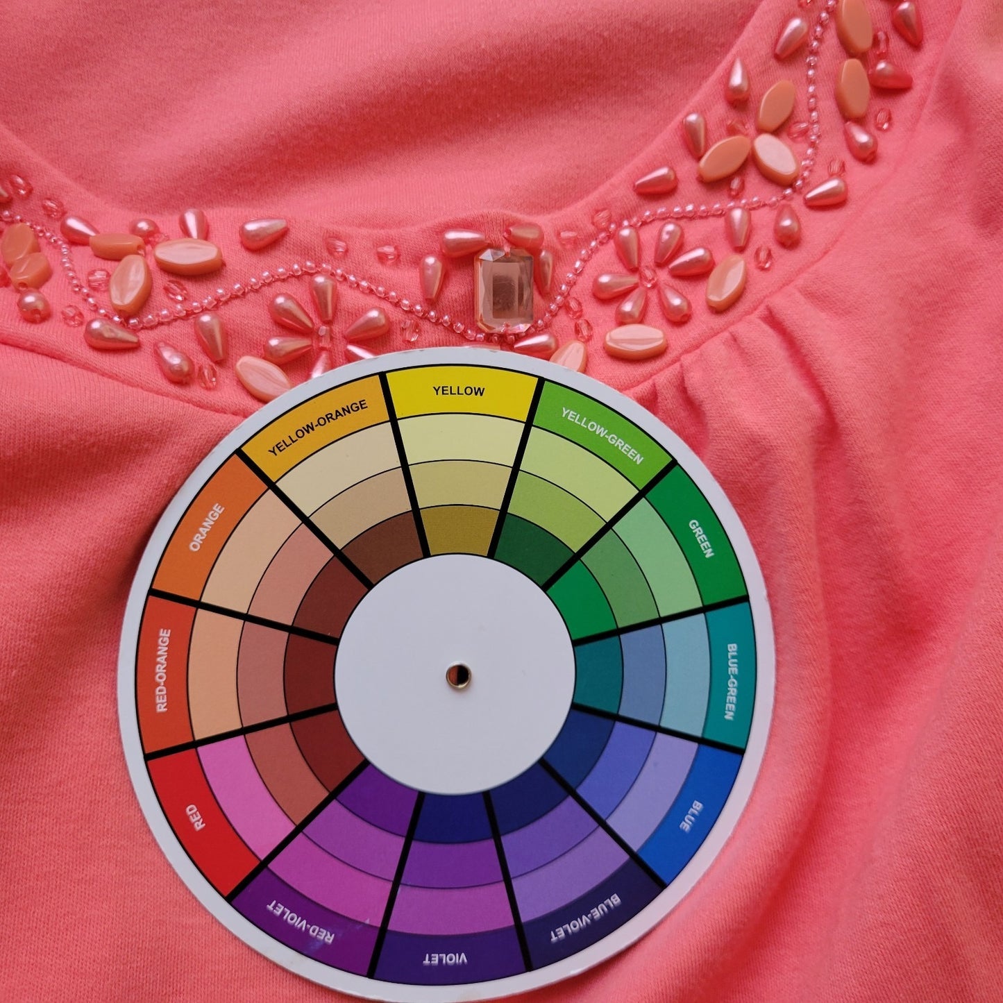 Crystal Kobe Womens Top 2X Plus Tunic Short Sleeve Pink Beaded Casual Comfy