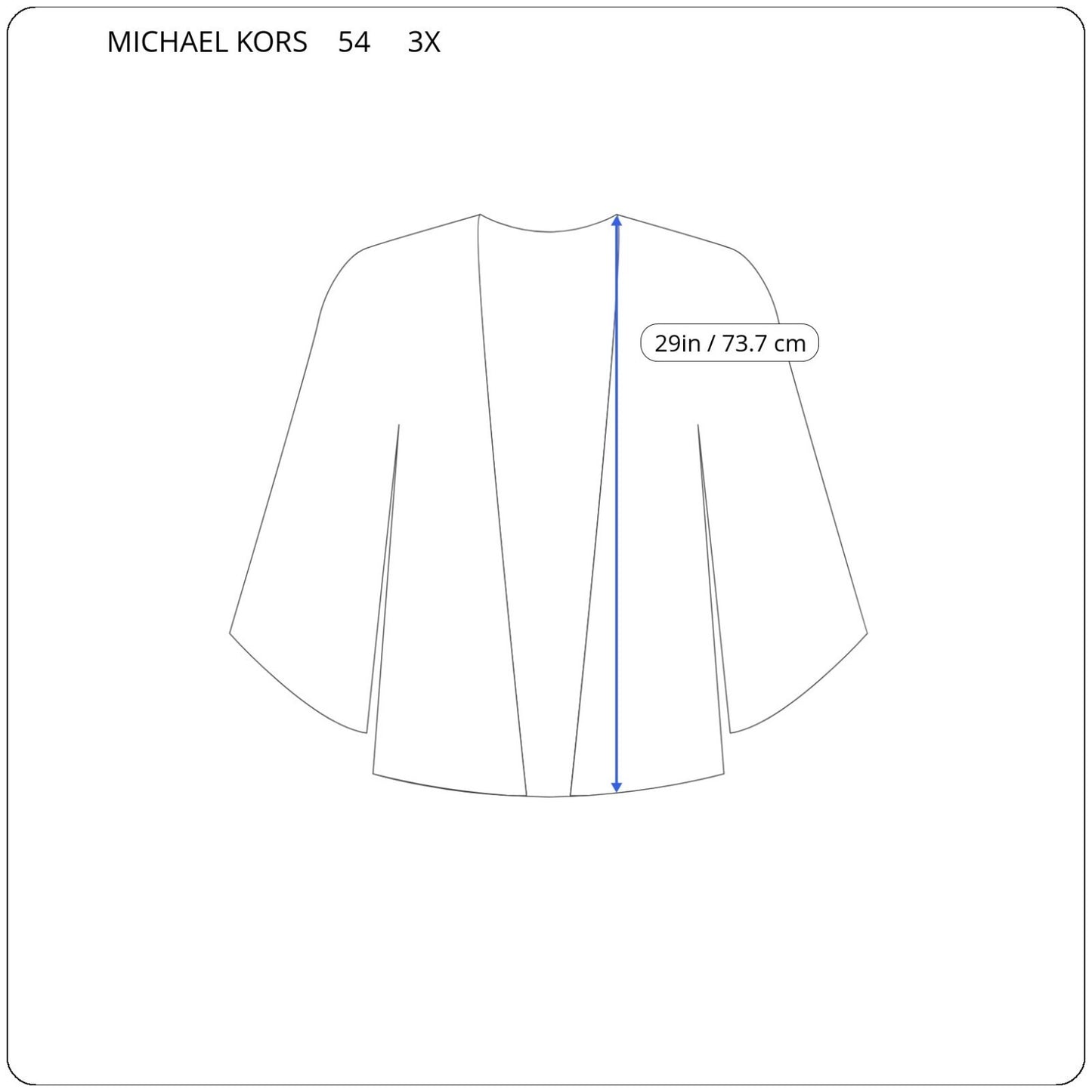 Michael Kors Womens Top 3X Plus Kimono Sleeve Black Houndstooth Lightweight