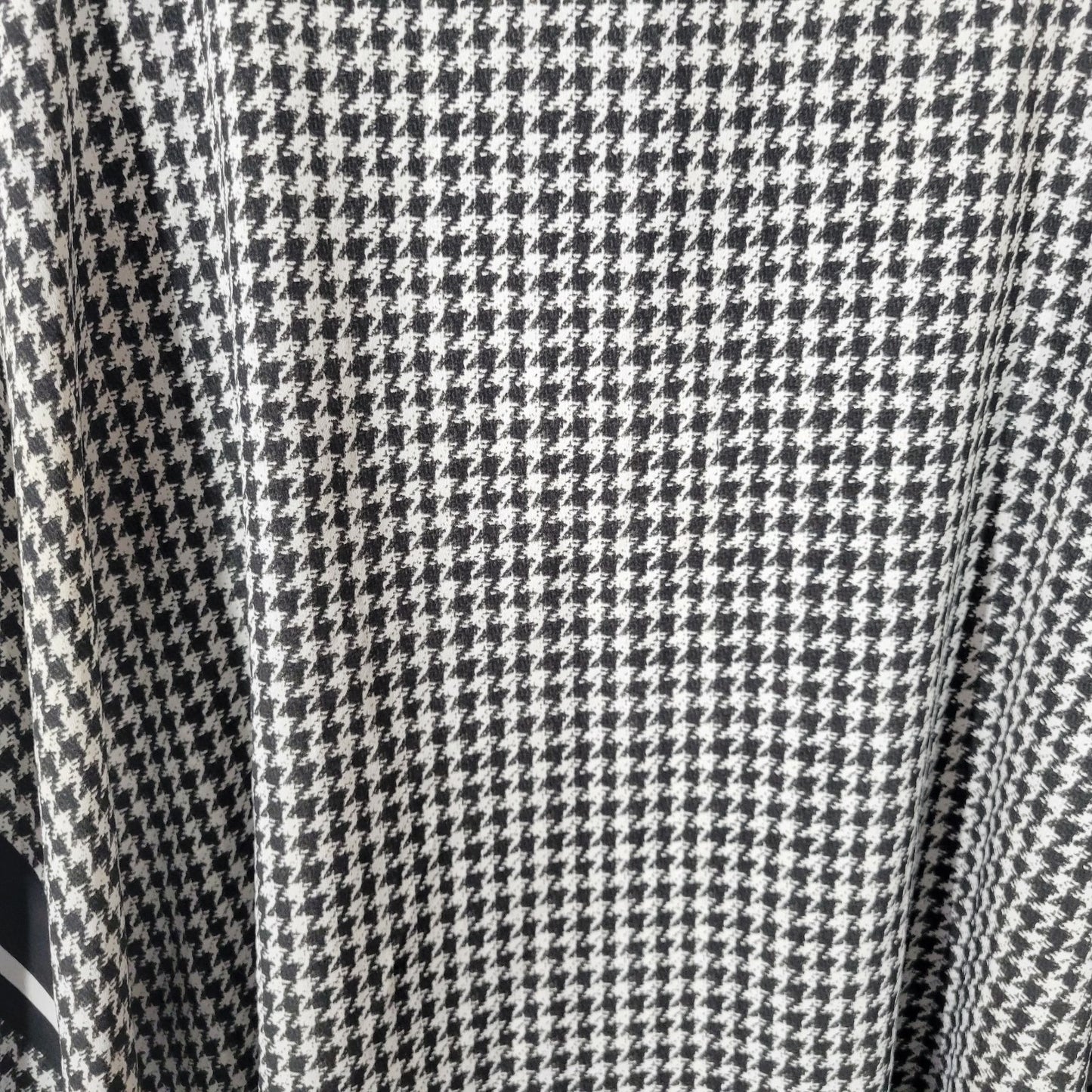 Michael Kors Womens Top 3X Plus Kimono Sleeve Black Houndstooth Lightweight