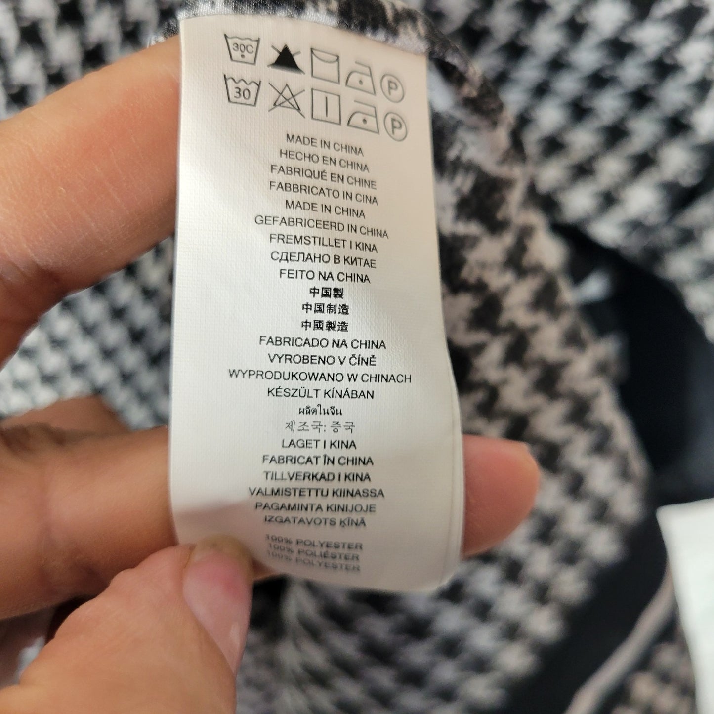 Michael Kors Womens Top 3X Plus Kimono Sleeve Black Houndstooth Lightweight