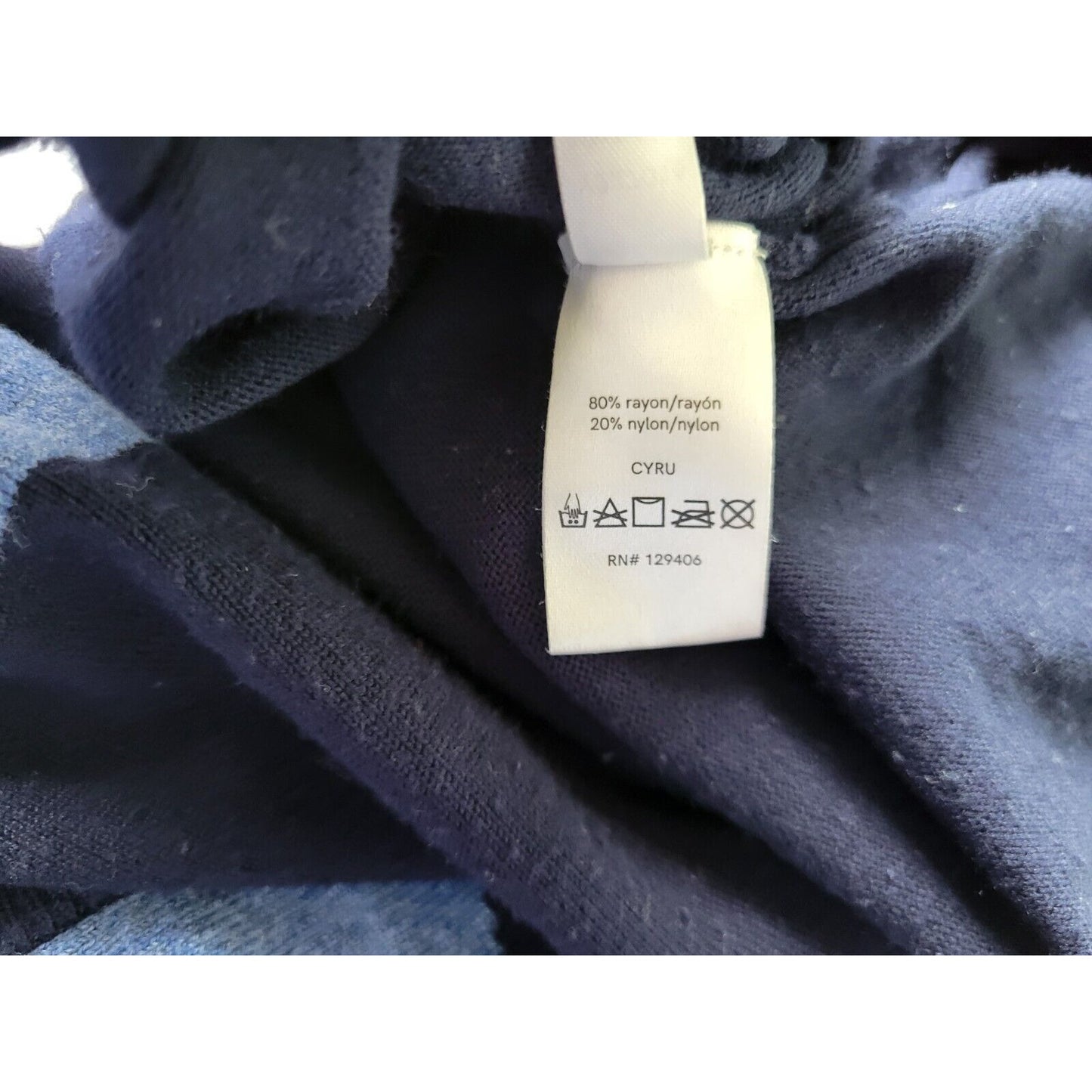 Venus Women Sweater Extra Large XL Cropped Dolman Sleeve Blue Color Block Comfy