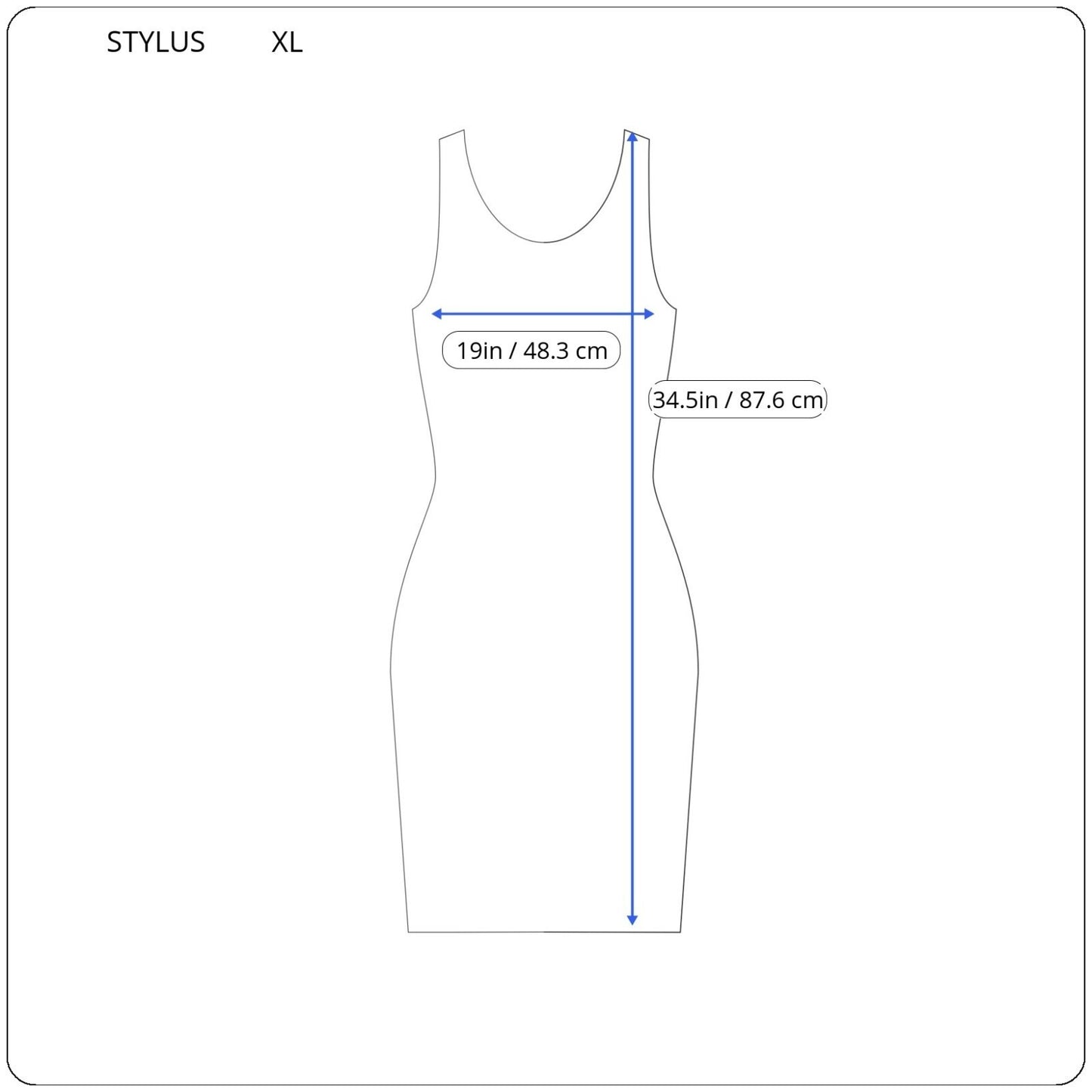Stylus Women XL Blue Red Geometric Tank Mini Dress Rayon Sleeveless Pullover