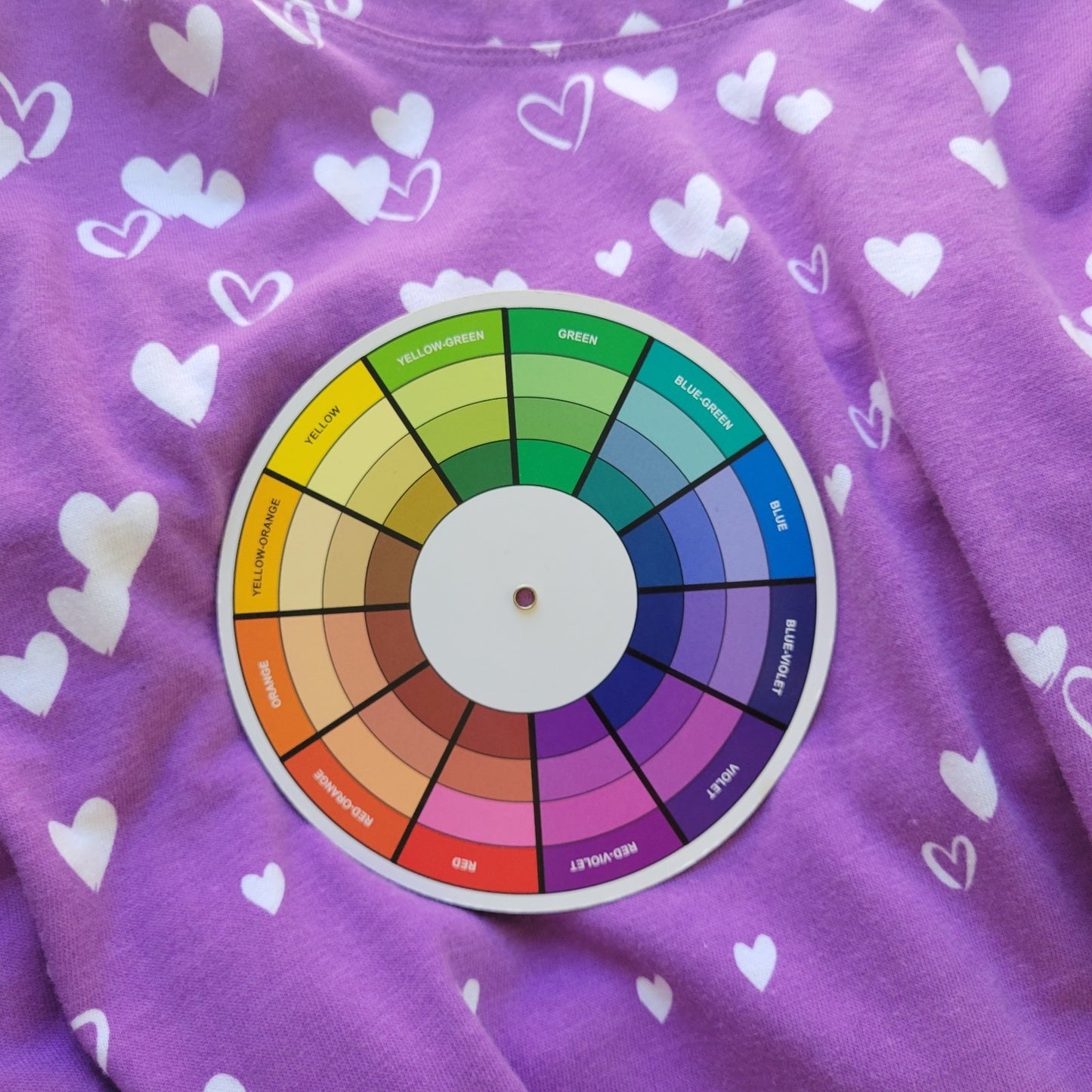 Valentines Day Woman Within Womens Top 2X Plus Tee Lavender Hearts All Over