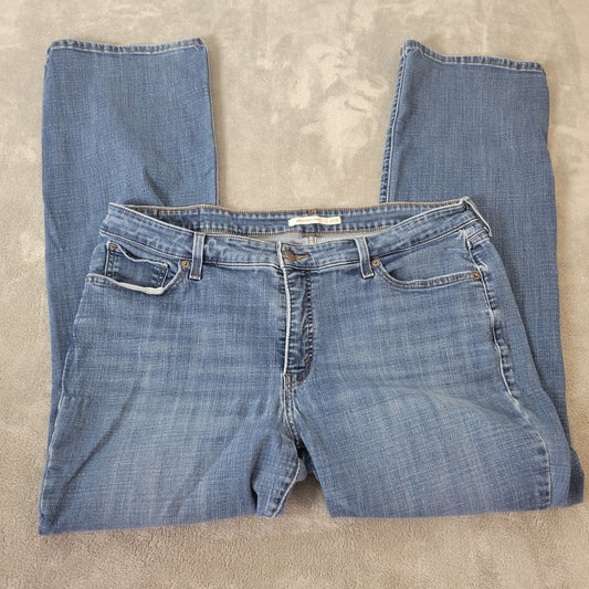 Levis 415 Womens Jeans 20W Plus Classic Boot Cut Medium Blue Denim Comfy Zip Fly