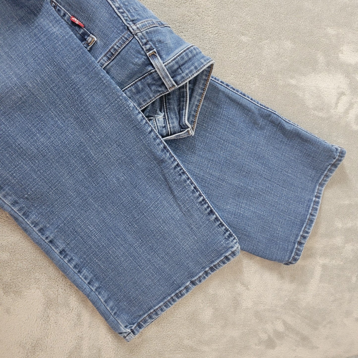 Levis 415 Womens Jeans 20W Plus Classic Boot Cut Medium Blue Denim Comfy Zip Fly