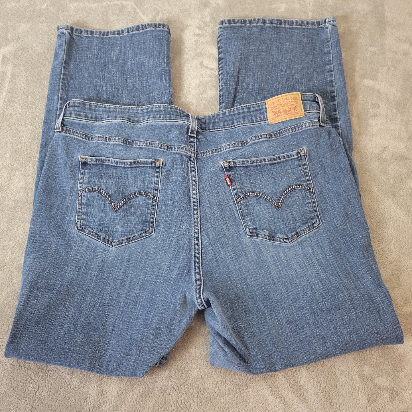 Levis 415 Womens Jeans 20W Plus Classic Boot Cut Medium Blue Denim Comfy Zip Fly