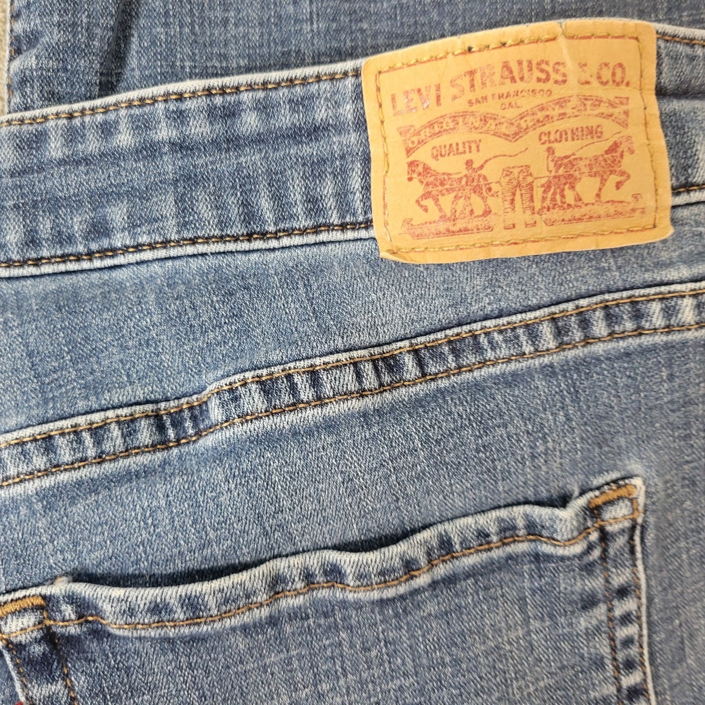 Levis 415 Womens Jeans 20W Plus Classic Boot Cut Medium Blue Denim Comfy Zip Fly