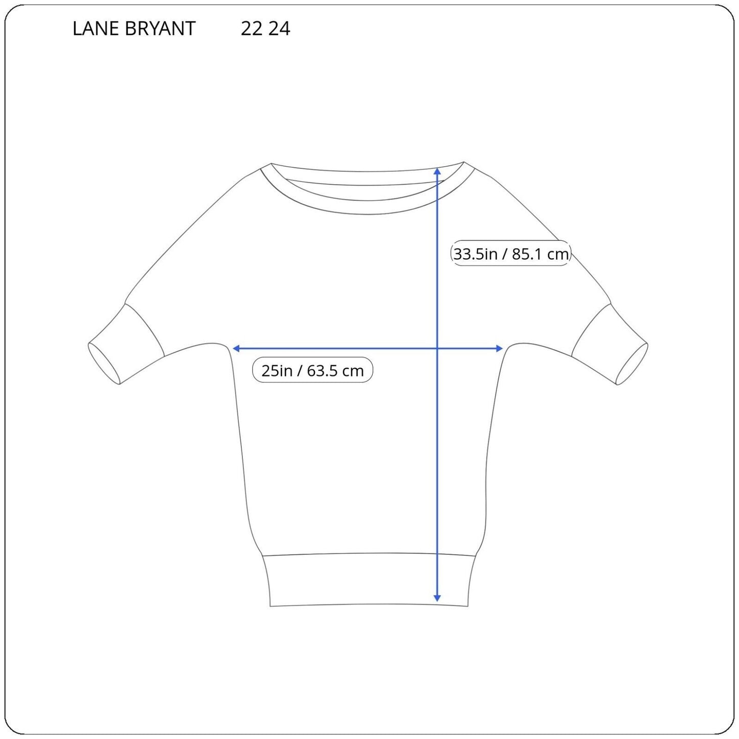 Lane Bryant Womens Top 22 24 Plus Tee Blue White Stripe Lightweight Casual Comfy